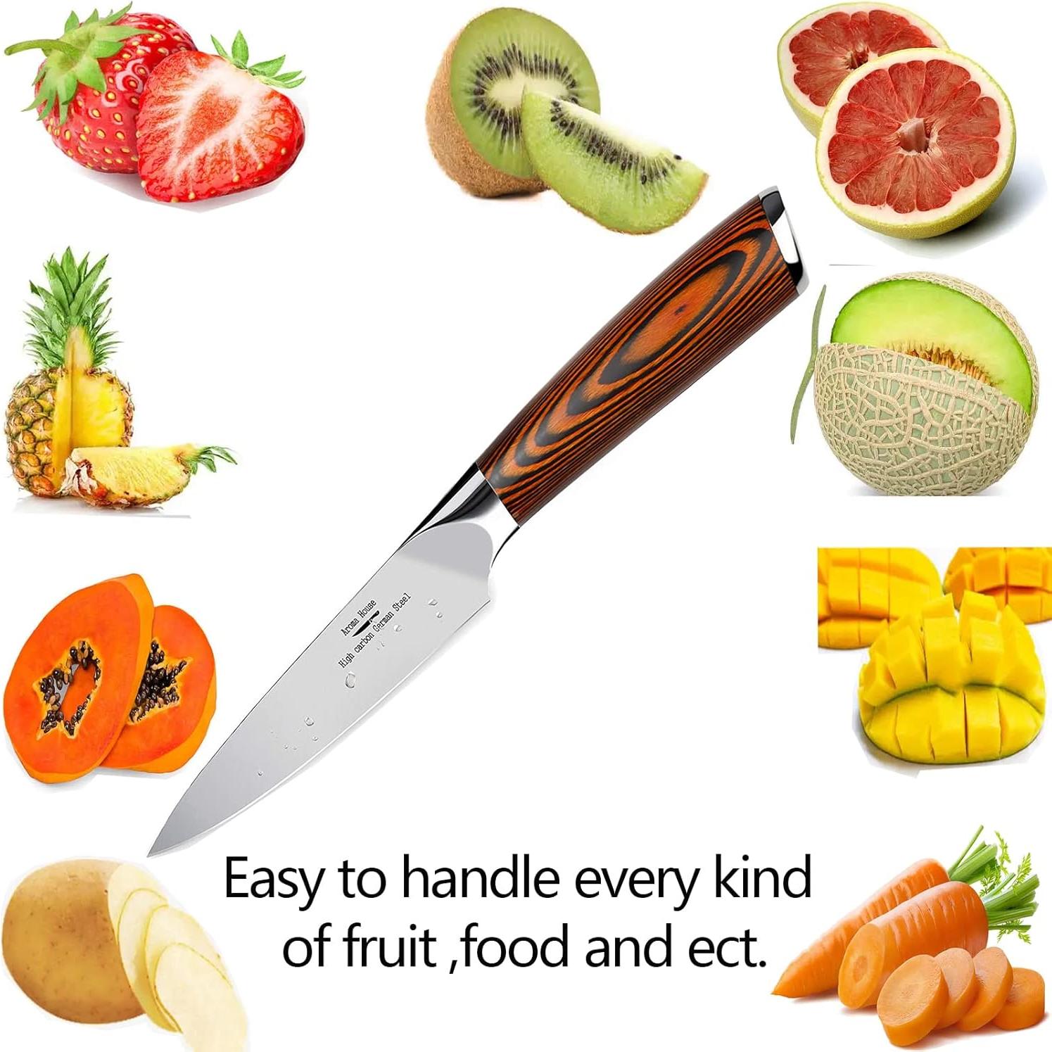 Cuchillo de Pelar Aroma House 10.2 cm Acero Inoxidable Afilado