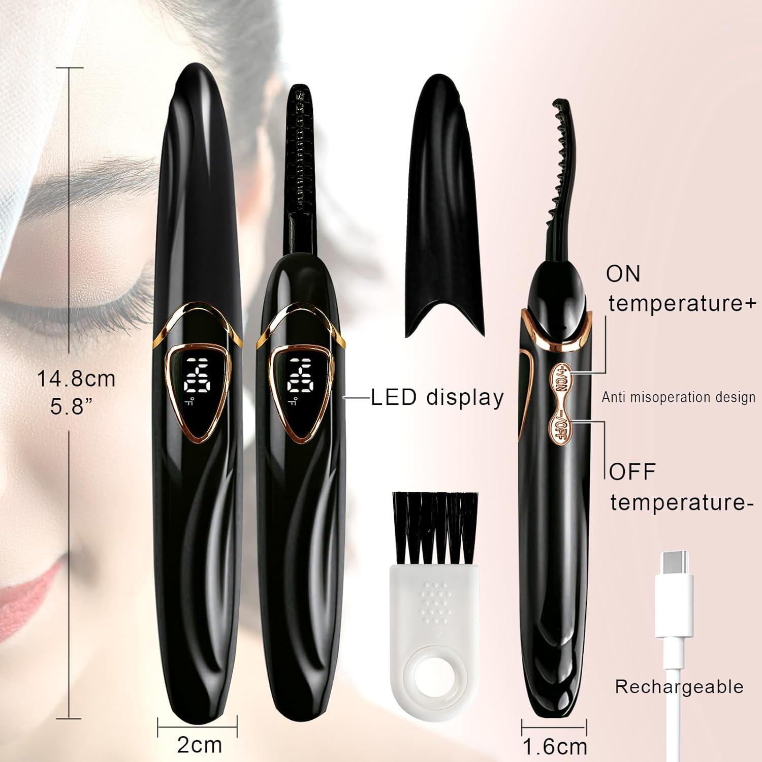 Rizador de Pestañas Calentado Tehoi S600 - Negro y Oro