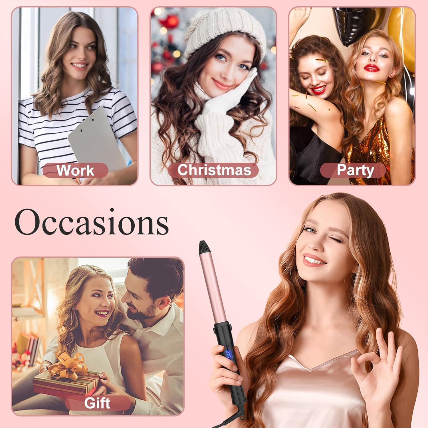 Rizador de Cabello Cerámica 25mm UNOBEY Temperatura Ajustable