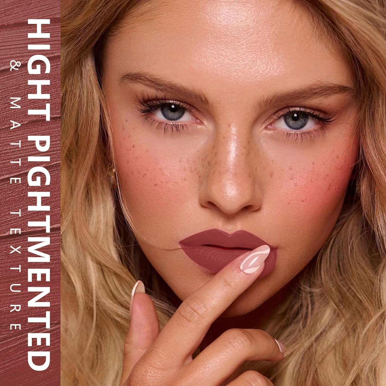 Pintalabios Mate Marrón Nude MakiYika Larga Duración 32g