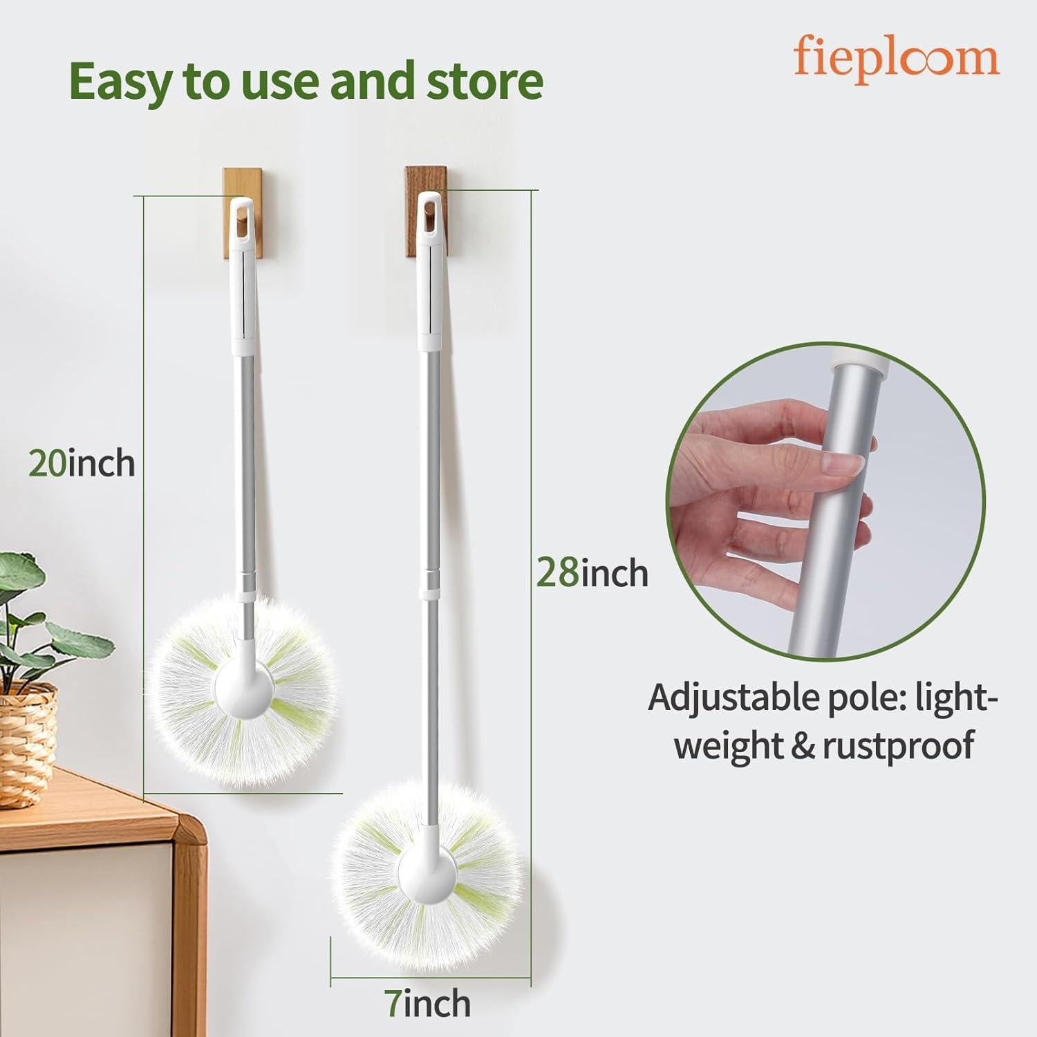 Cepillo de Baño Fieploom Extensible 51-71 cm Sin Rayones