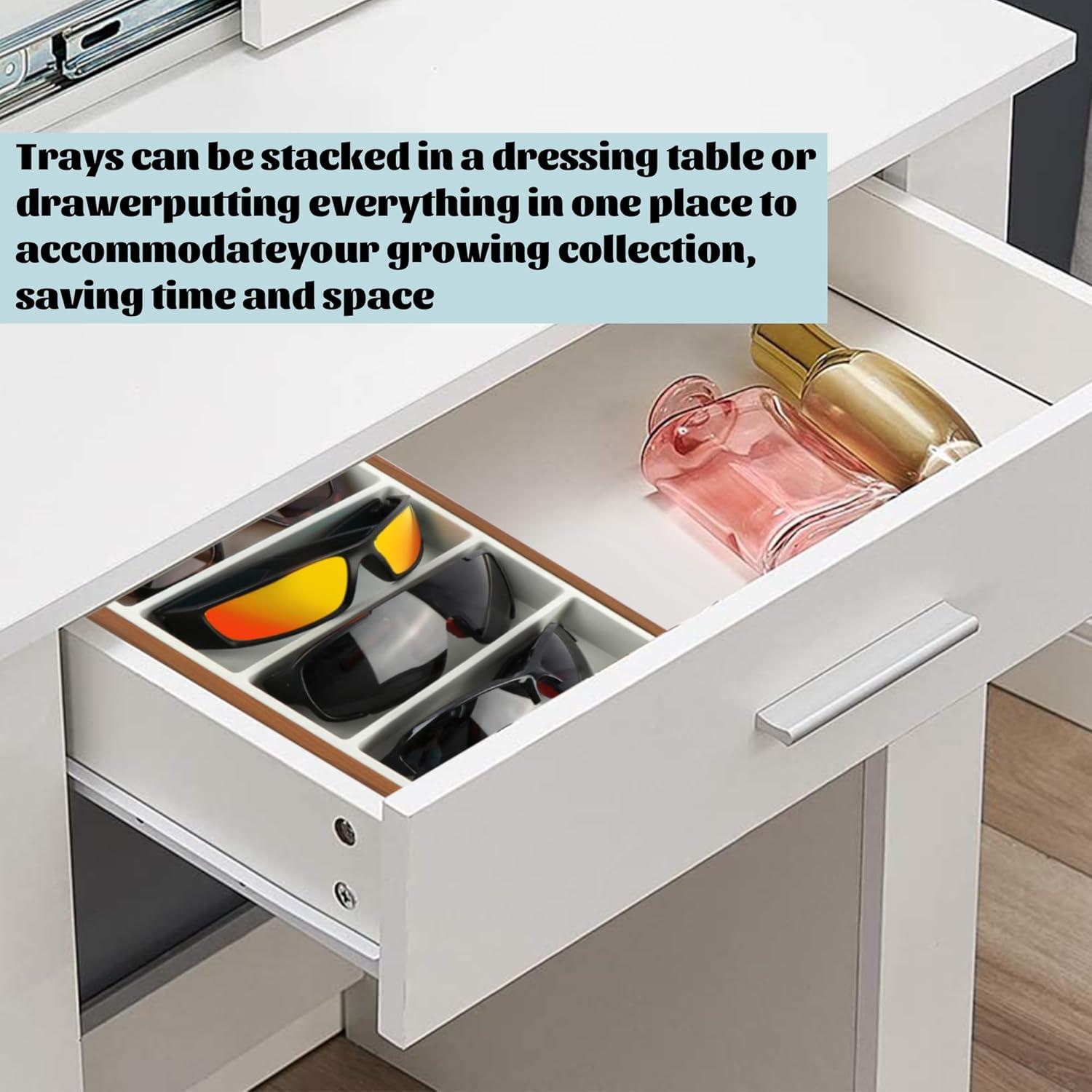 Organizador de Gafas de Madera Homeanda con 7 Compartimentos