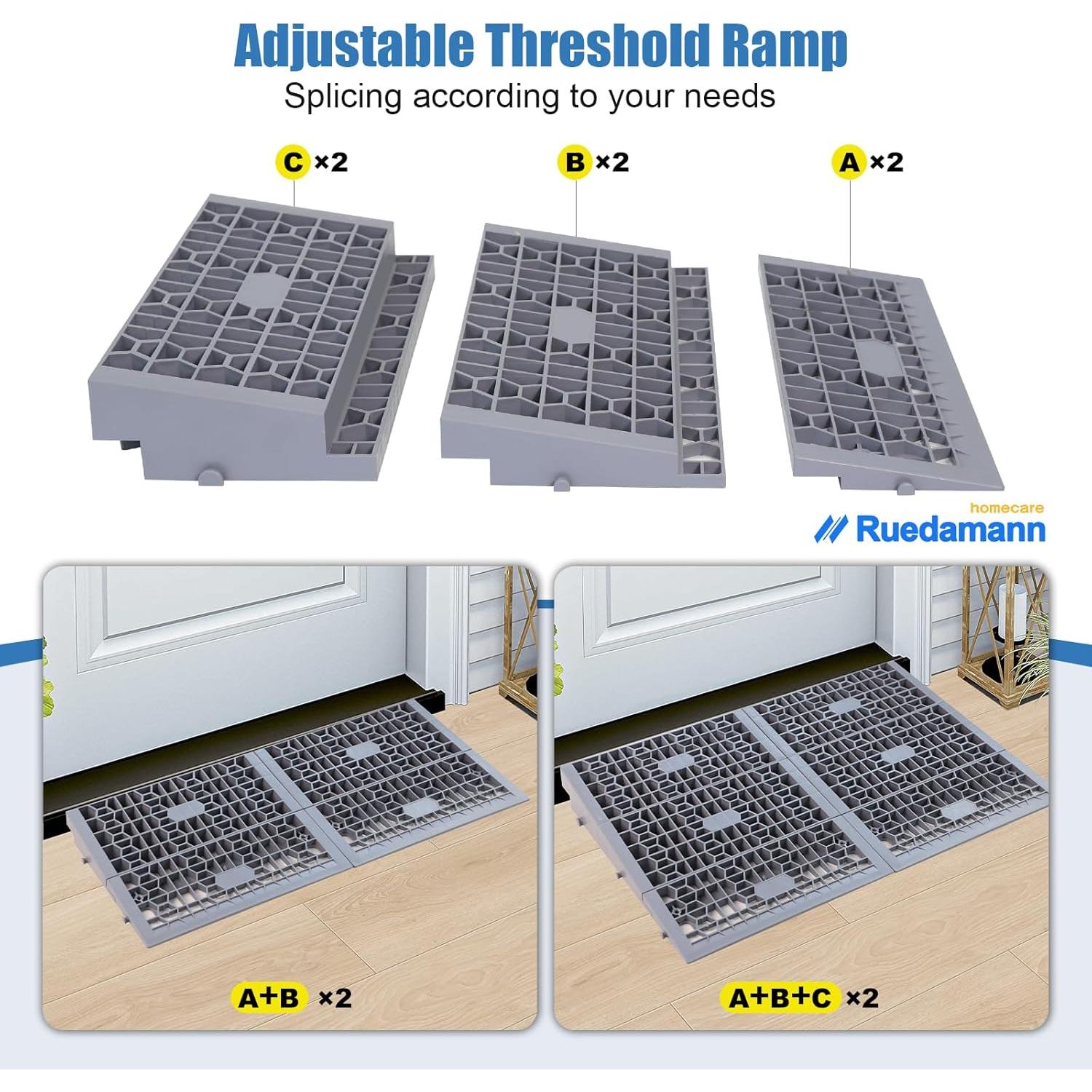 Rampa Modular de Umbral Ruedamann 2.54 cm para Sillas de Ruedas