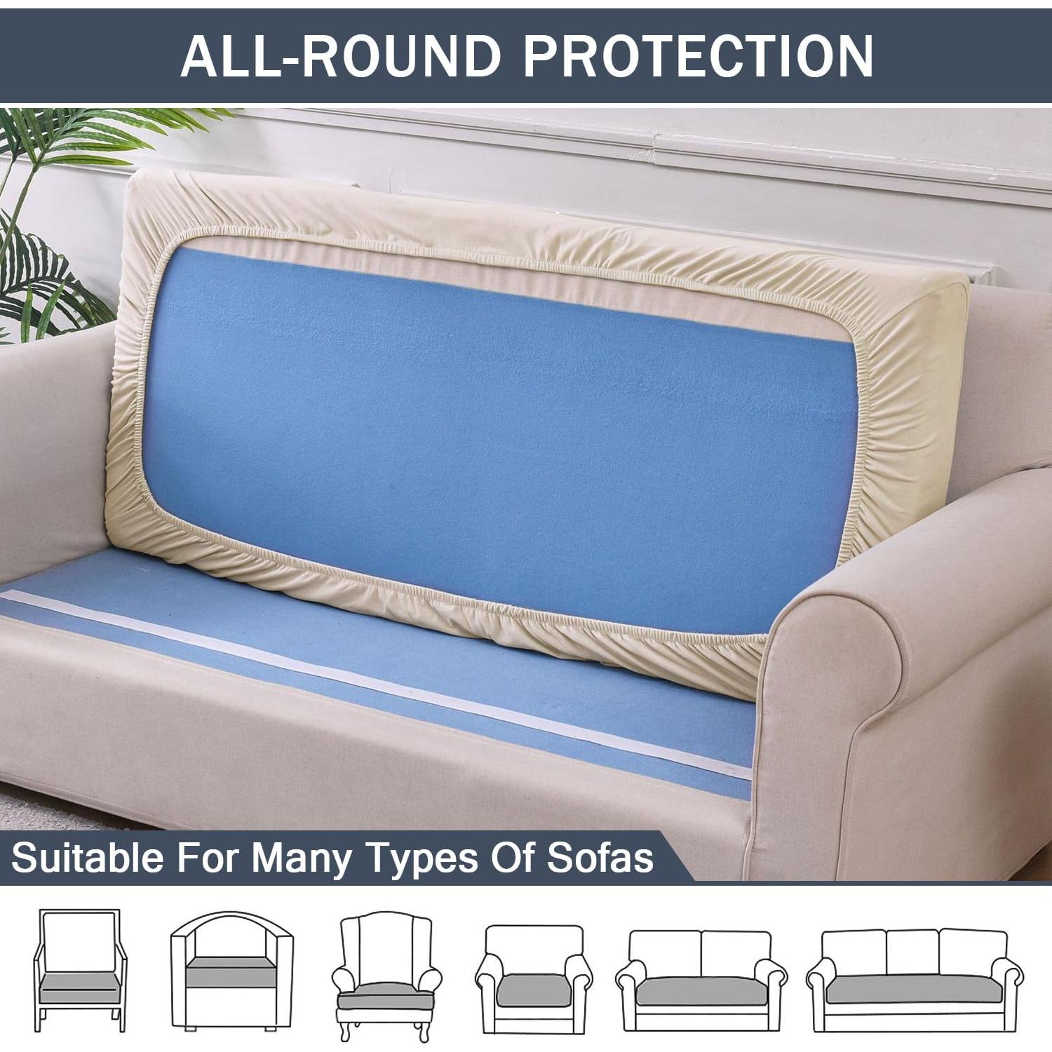 Funda de Cojín Grande CONRUSER Beige de Terciopelo Acolchado