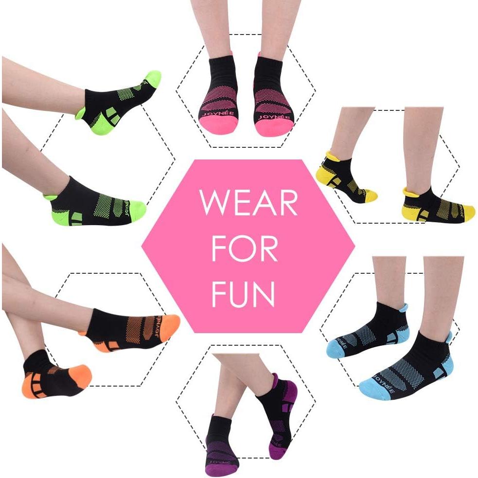 Calcetines Deportivos JOYNÉE 6 Pares para Mujeres Tobillo