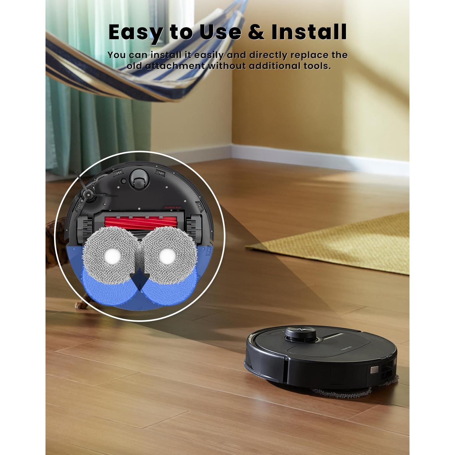 12 Paños de Microfibra Rrochio para Aspiradoras Qrevo