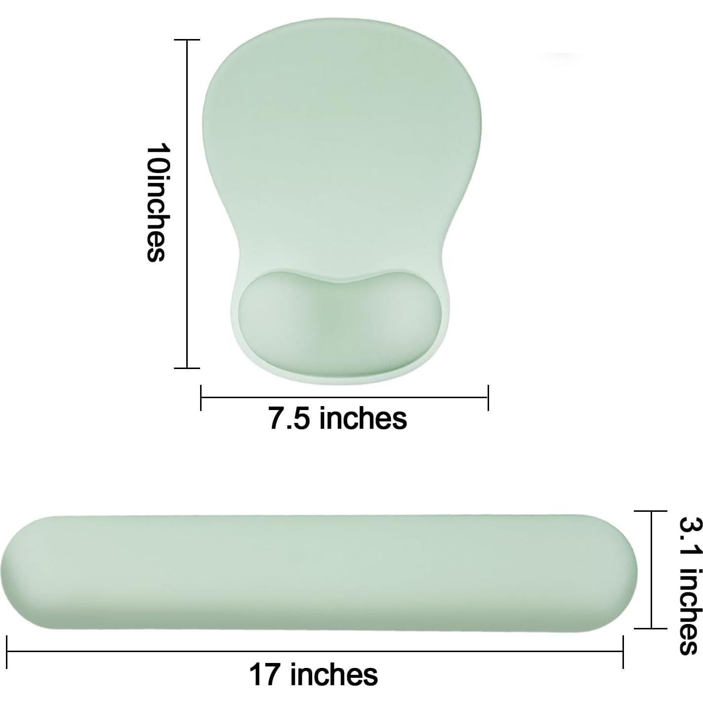 Reposamuñecas y Alfombrilla de Ratón Instellar 2 en 1 Verde Menta