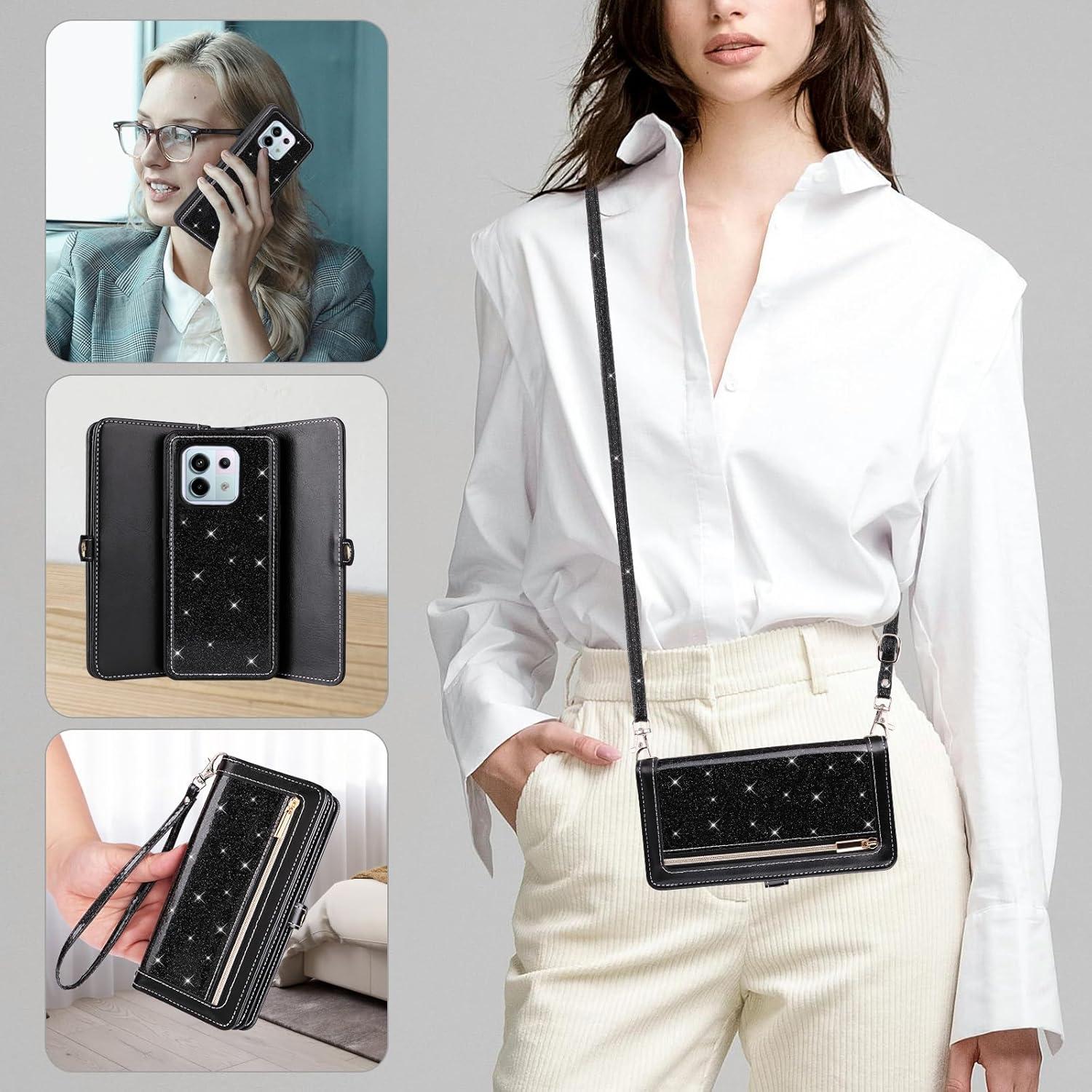 Funda Asuwish para Xiaomi Redmi Note 13 Pro 5G Negra con Cartera