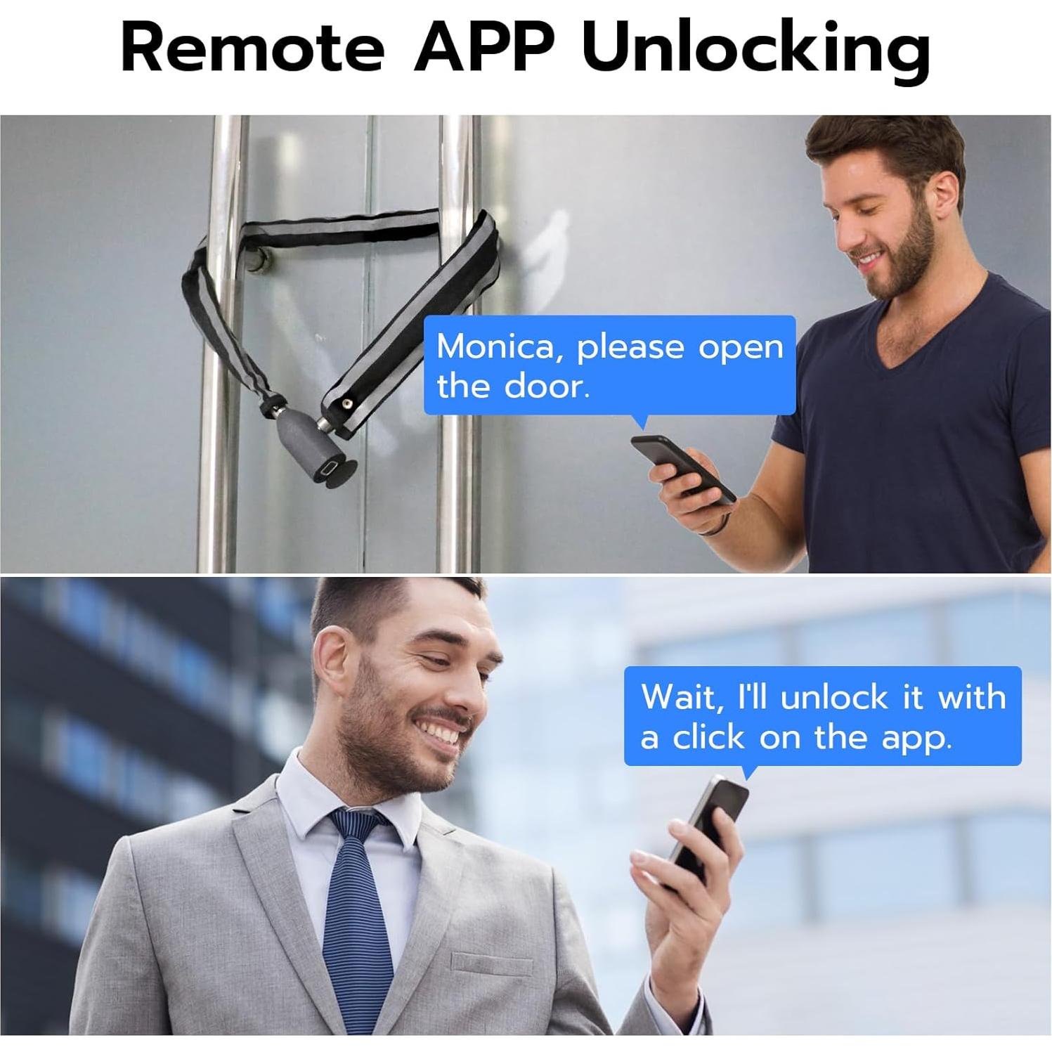 Candado Biométrico eLinkSmart YL-C6BF 100CM Negro para Bicicleta