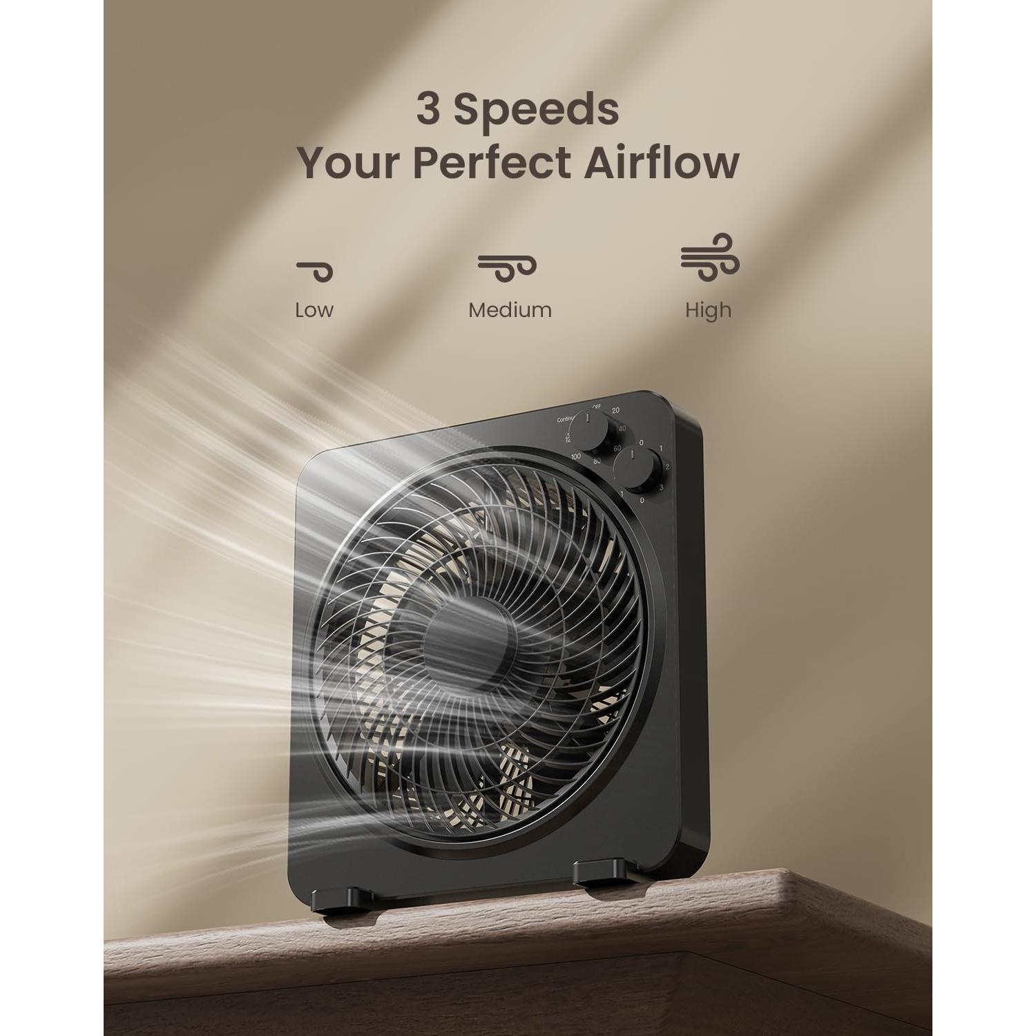 Ventilador de Mesa PNTCK FB2501T2 35.56 cm 3 Velocidades Silencioso