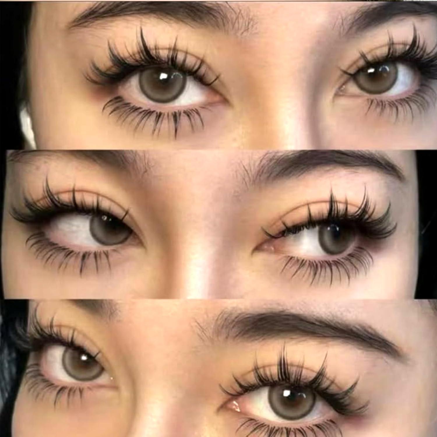 Pestañas Falsas Veleasha 8D Manga Anime 7 Pares Algodón