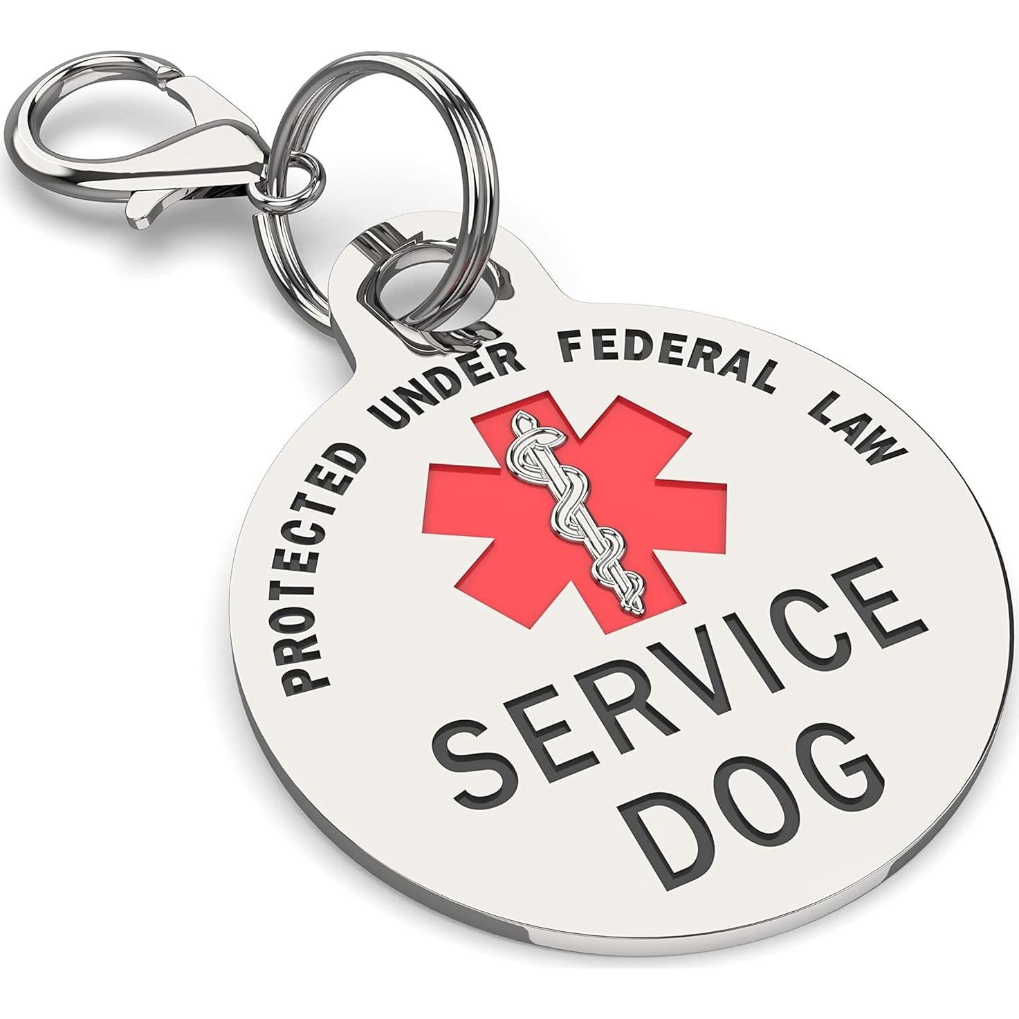 Etiqueta de Identificación para Perro de Servicio K9King - 2.54 cm