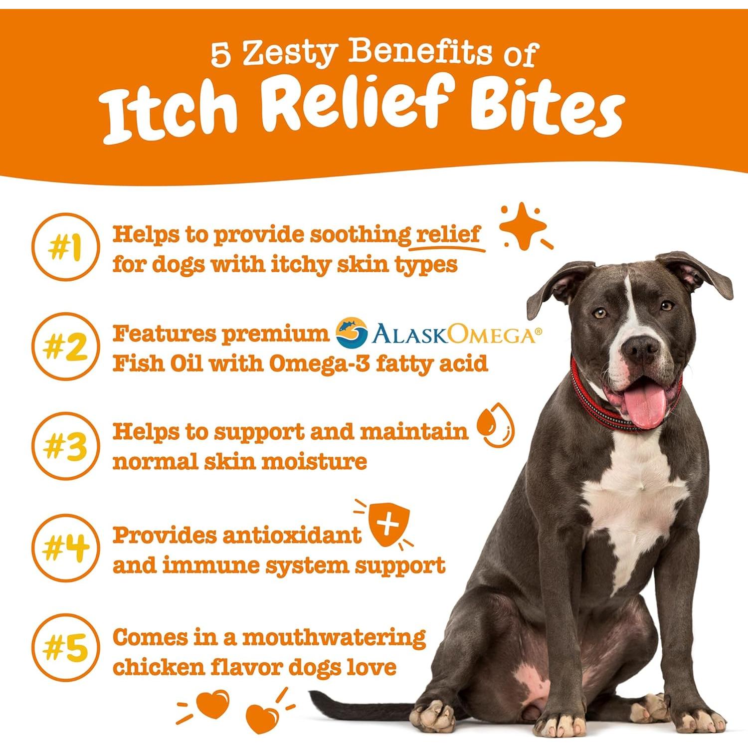 Mordidas Alivio Picazón para Perros Zesty Paws 50 Contenido