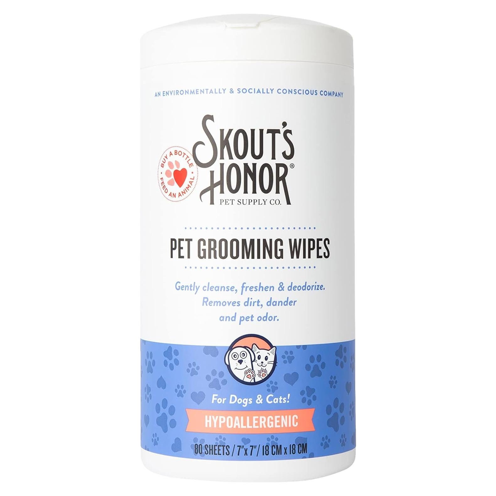 Toallitas de Cuidado para Mascotas Skout's Honor - 80 Unidades