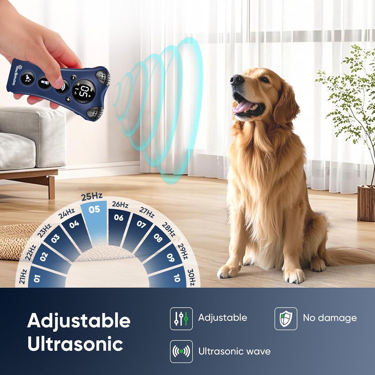 Entrenador Ultrasonido Ajustable PawBehave PB-CO8005 Azul