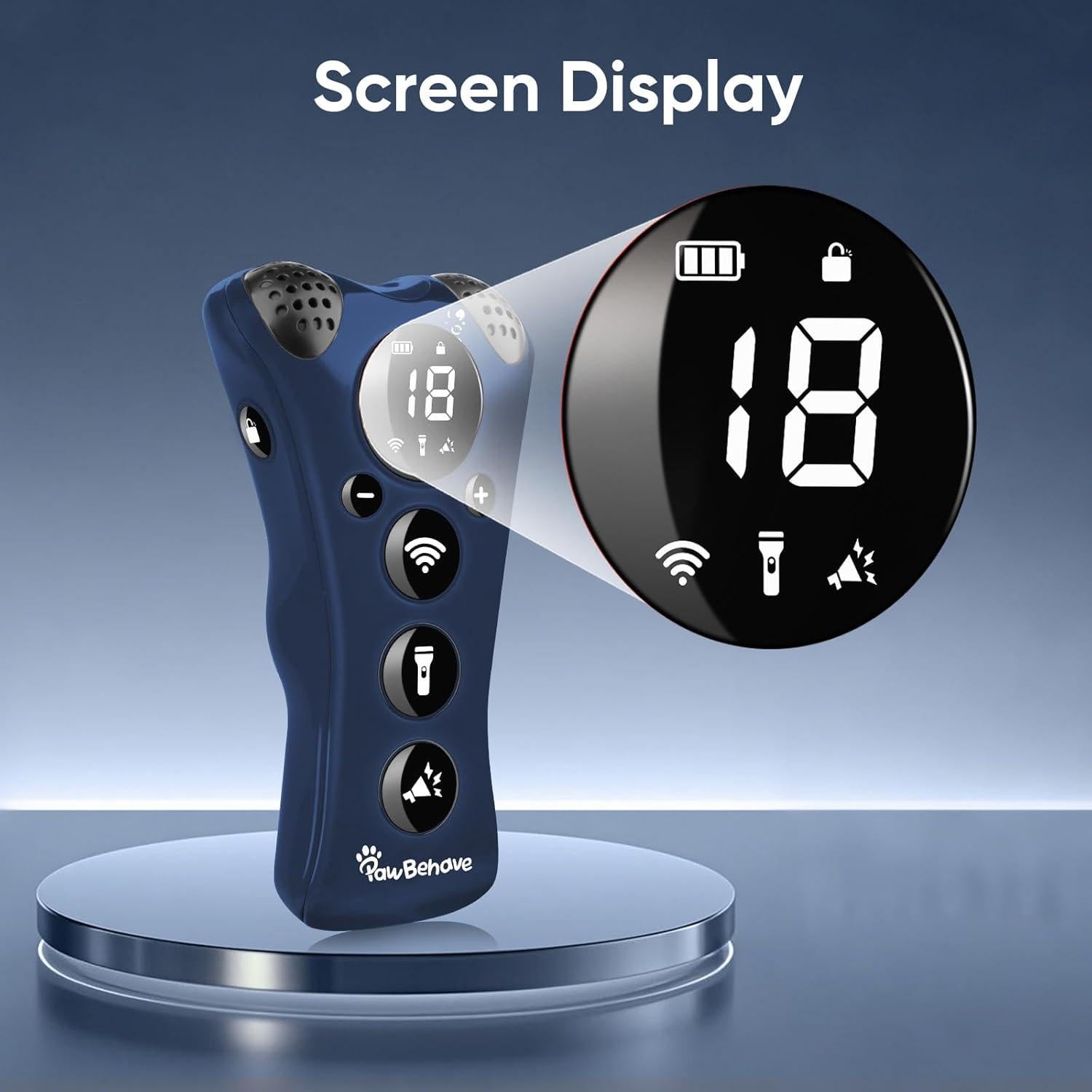 Entrenador Ultrasonido Ajustable PawBehave PB-CO8005 Azul