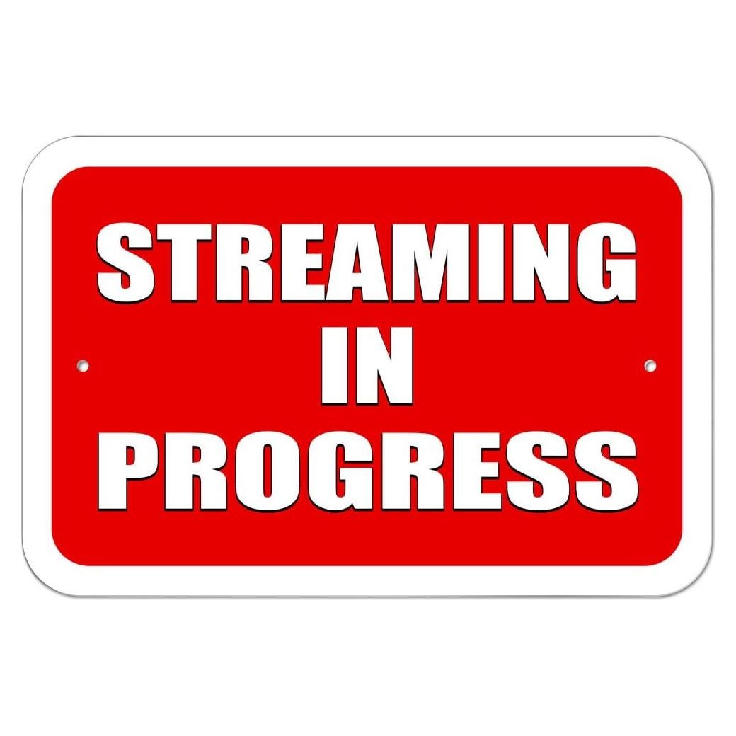 Cartel Plástico Transmitiendo en Progreso 20.3x30.5cm GRAPHICS & MORE