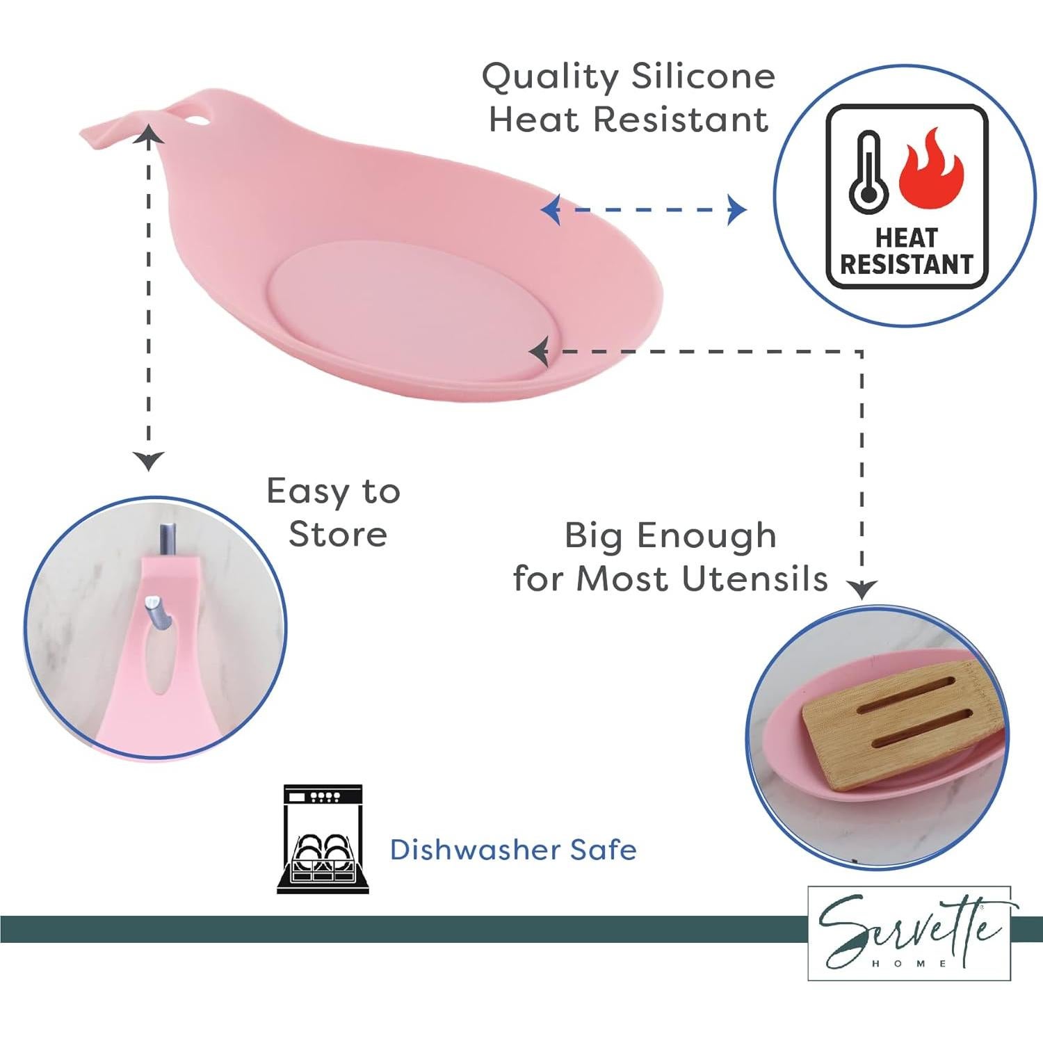 Set de 2 Reposapucheros de Silicona Rosados - Servette Home