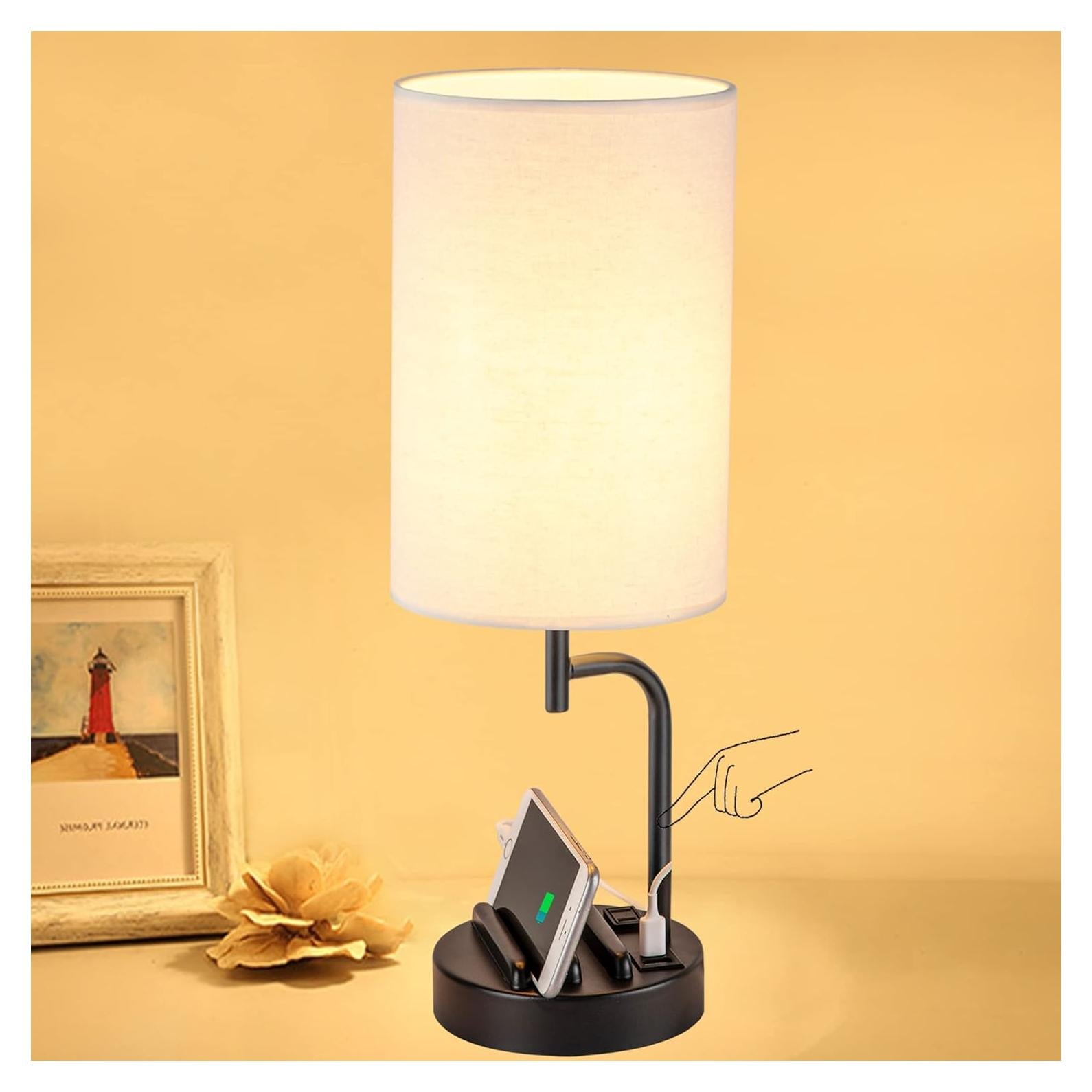 Lámpara de Mesa Dimmable Dreamholder con USB y Control Táctil