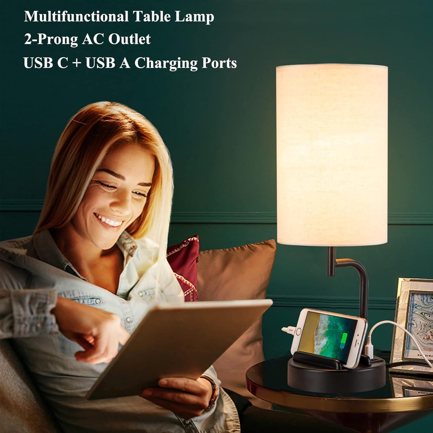 Lámpara de Mesa Dimmable Dreamholder con USB y Control Táctil