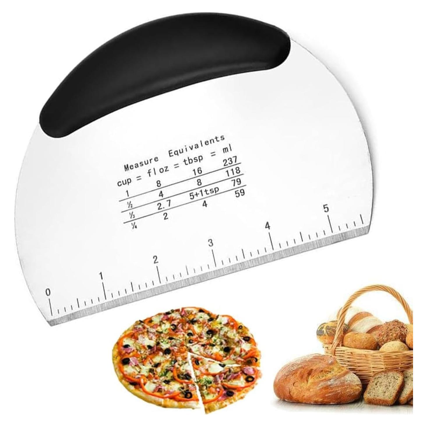 Raspador Cortador de Masa AZOFIA Acero Inoxidable 16.5 cm