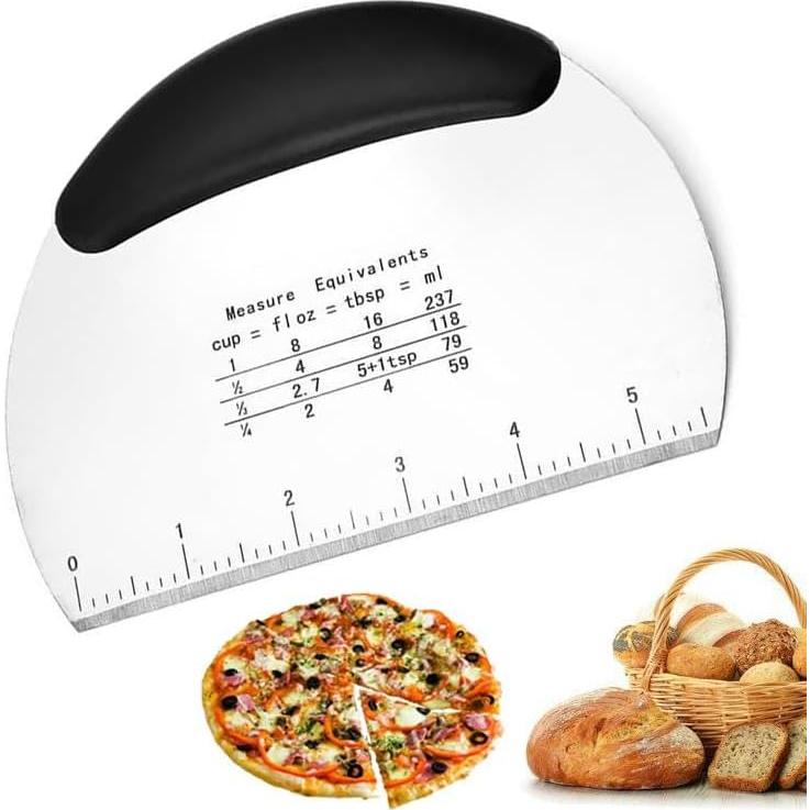 Raspador Cortador de Masa AZOFIA Acero Inoxidable 16.5 cm