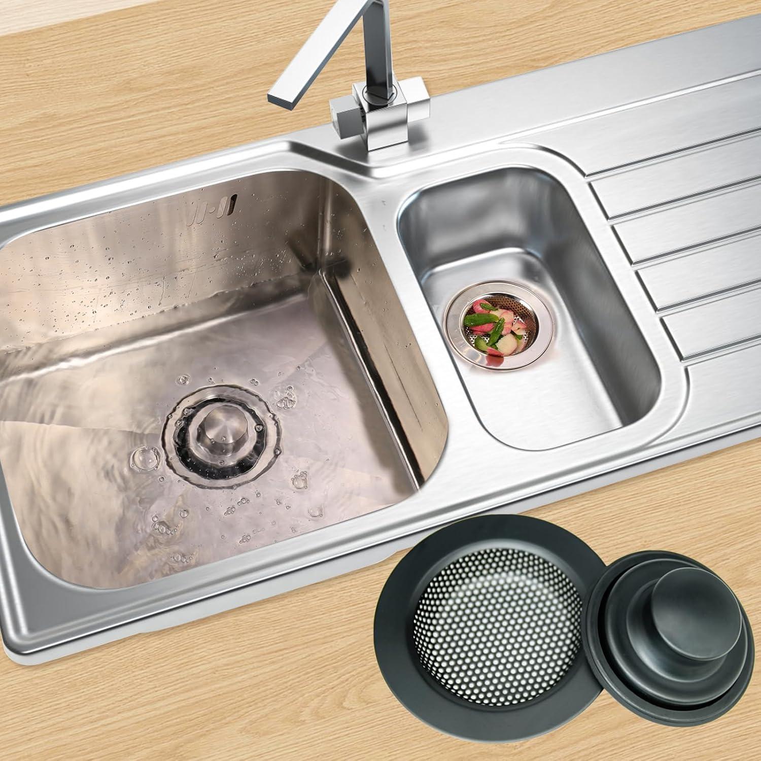 Juego de Tapones y Coladores de Fregadero RQYEKDO Acero Inoxidable