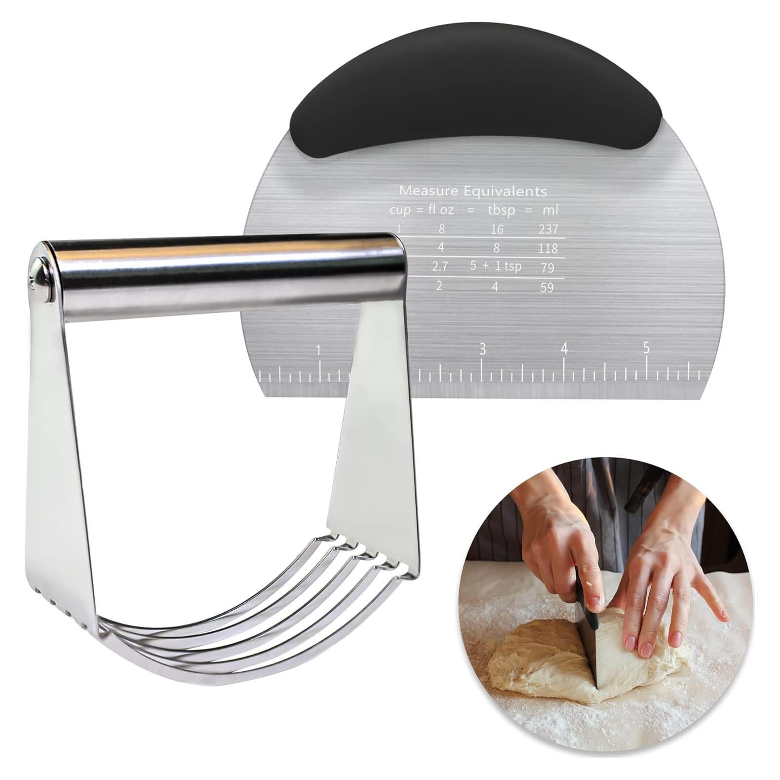 Cortador de Masa Choicy de Acero Inoxidable 10.16 cm Negro