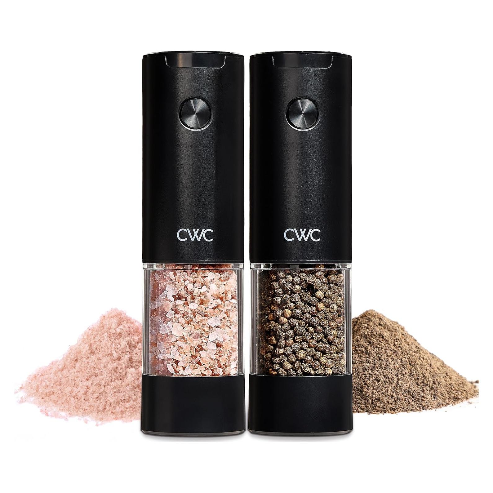 Set de 2 Molinillos Eléctricos de Sal y Pimienta COOK WITH COLOR, Negro