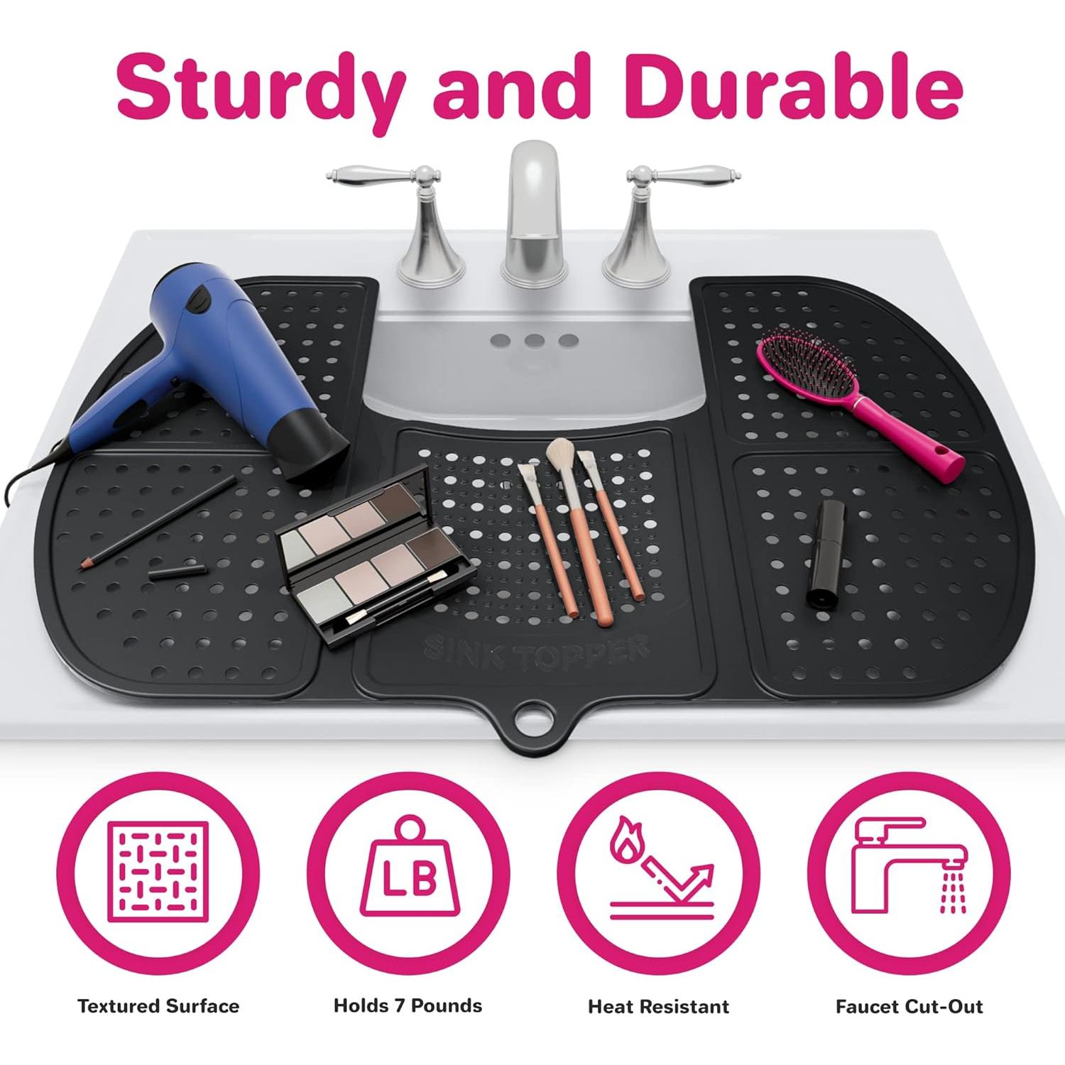 Cubierta de Fregadero Plegable Silicona Negra 43.2x21.6cm