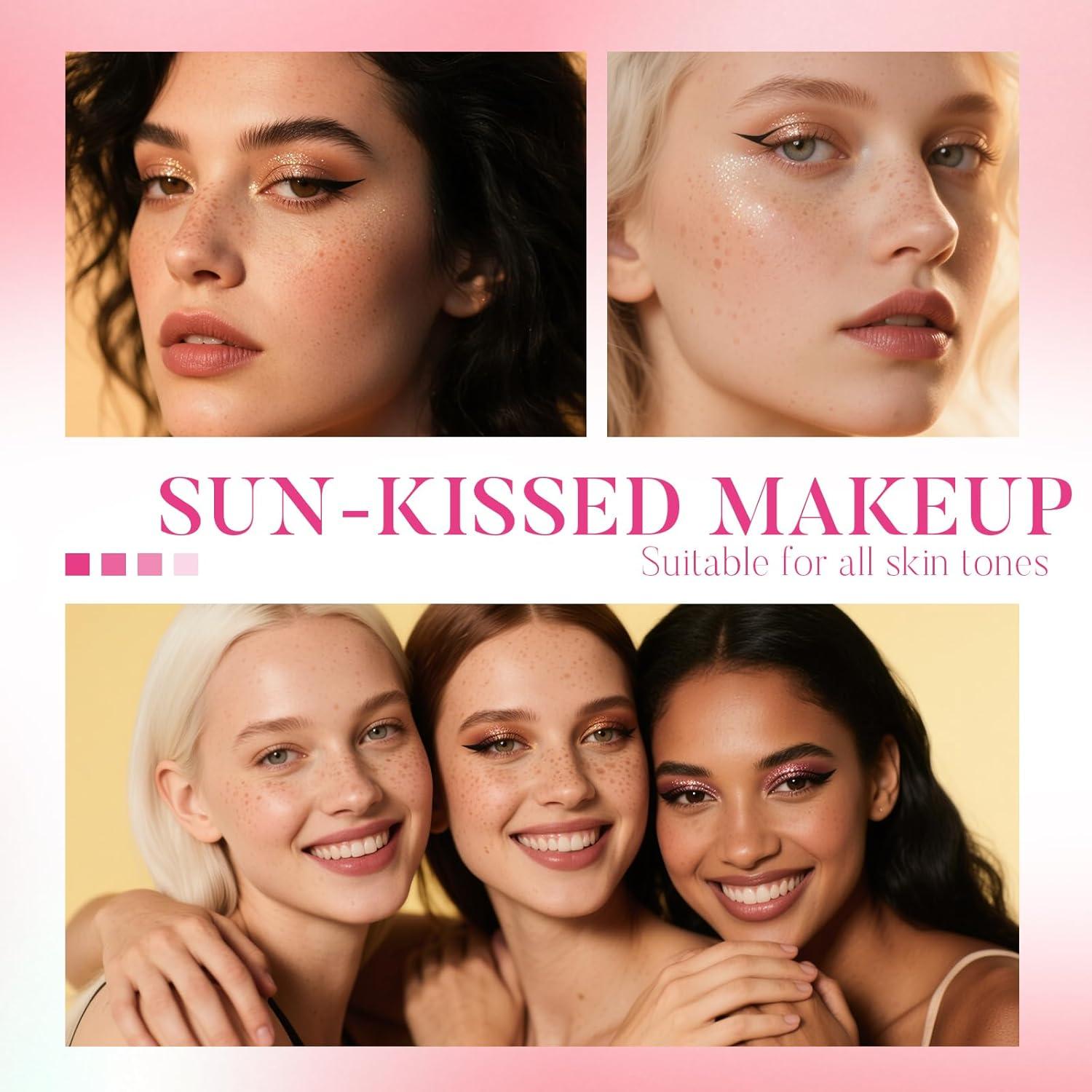 Lápiz de Maquillaje 2 en 1 DAGEDA: Sello de Pecas y Eyeliner Negro