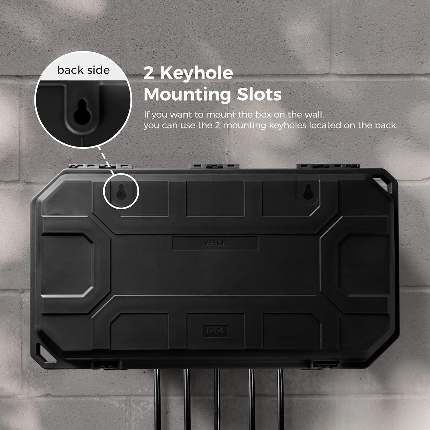 Caja Eléctrica Exterior WELKIN IP54 39.9x25.2x10.2 cm Negra
