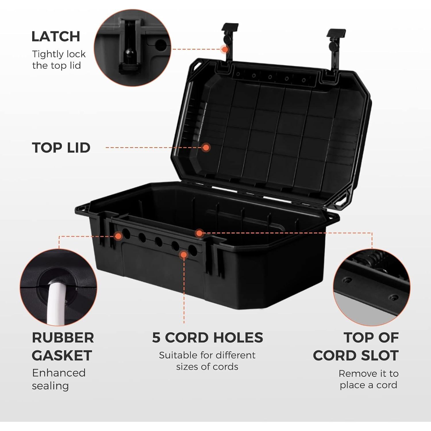 Caja Eléctrica Exterior WELKIN IP54 39.9x25.2x10.2 cm Negra