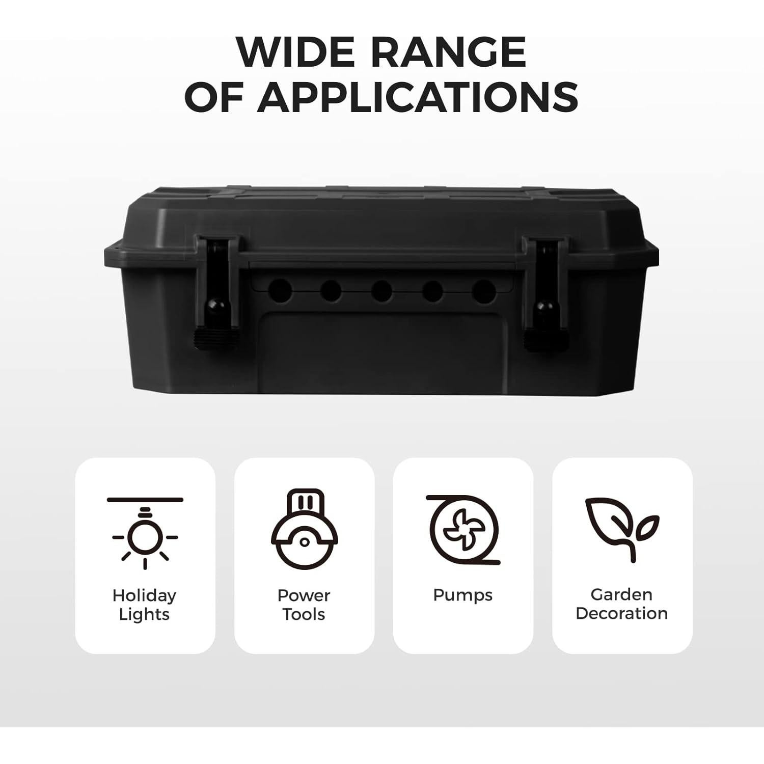 Caja Eléctrica Exterior WELKIN IP54 39.9x25.2x10.2 cm Negra