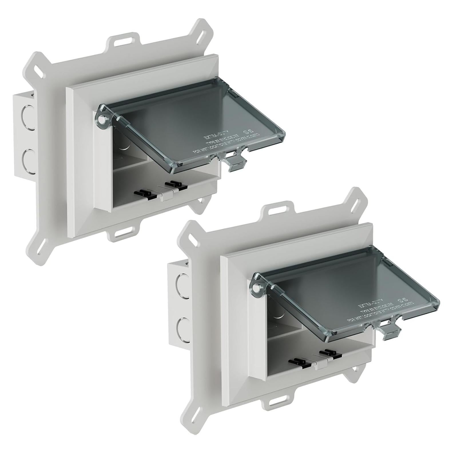 Caja de Salida Empotrada Dremica 1-Gang Transparente 2 Pcs