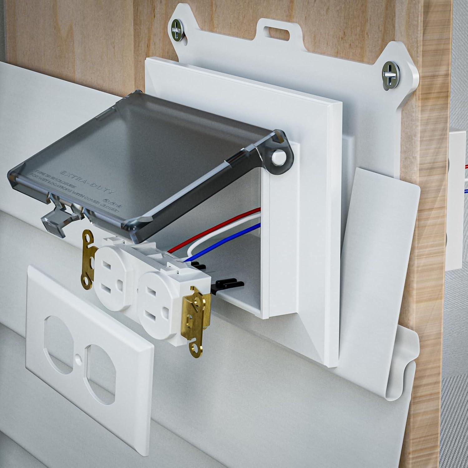 Caja de Salida Empotrada Dremica 1-Gang Transparente 2 Pcs