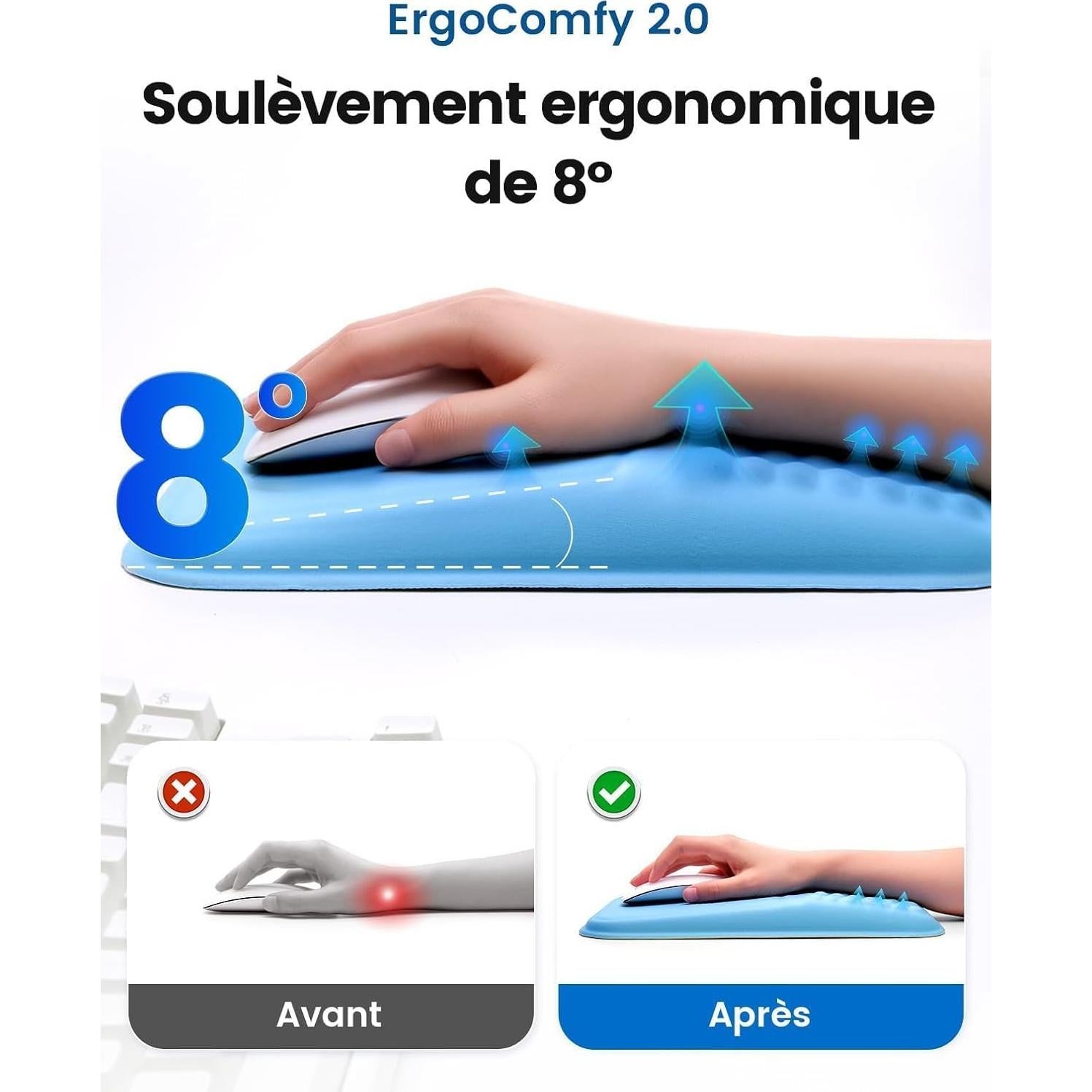 Soporte de Muñeca Ergonómico Vaydeer con Espuma de Memoria