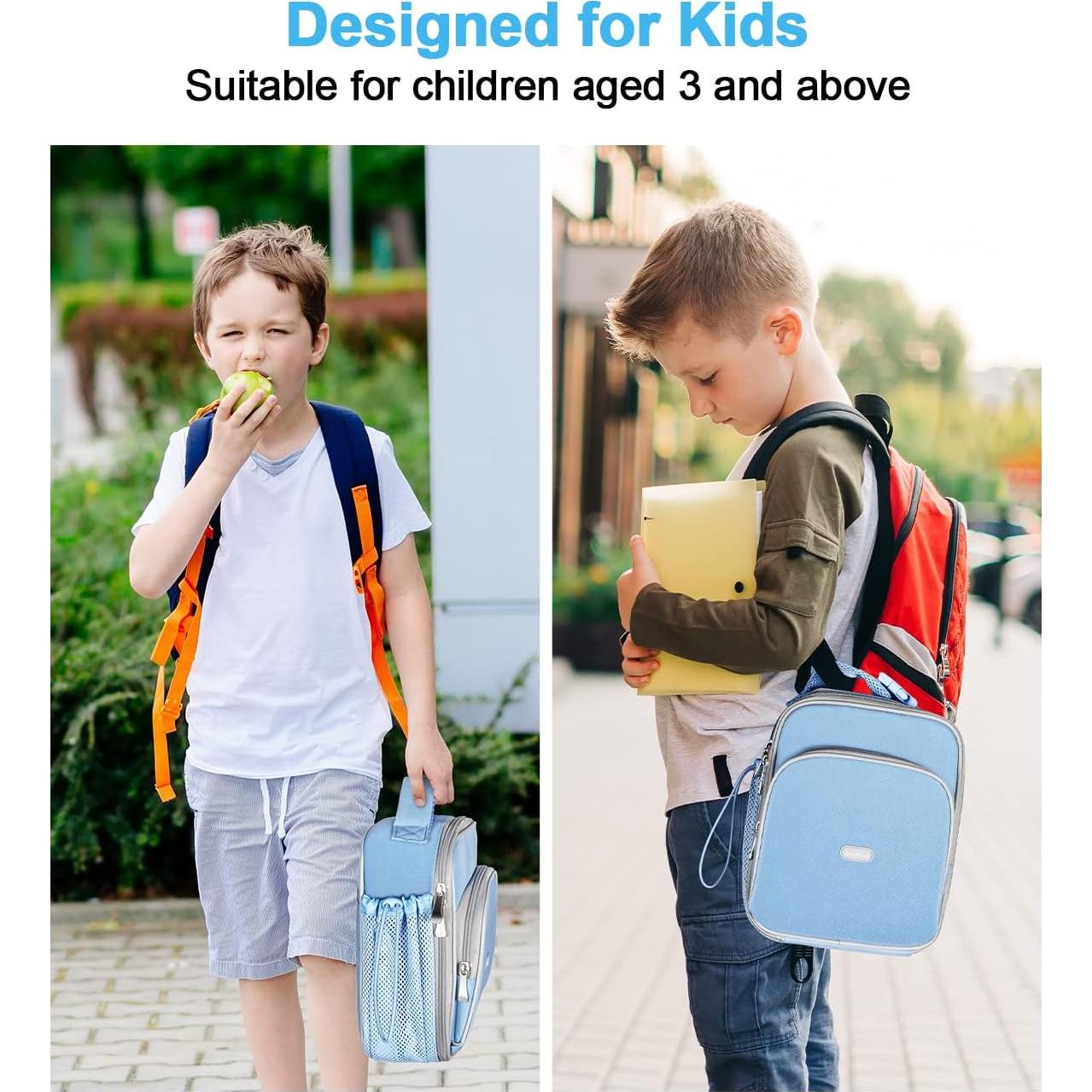 Caja de Almuerzo Amersun Azul Bebé con Aislamiento 7MM