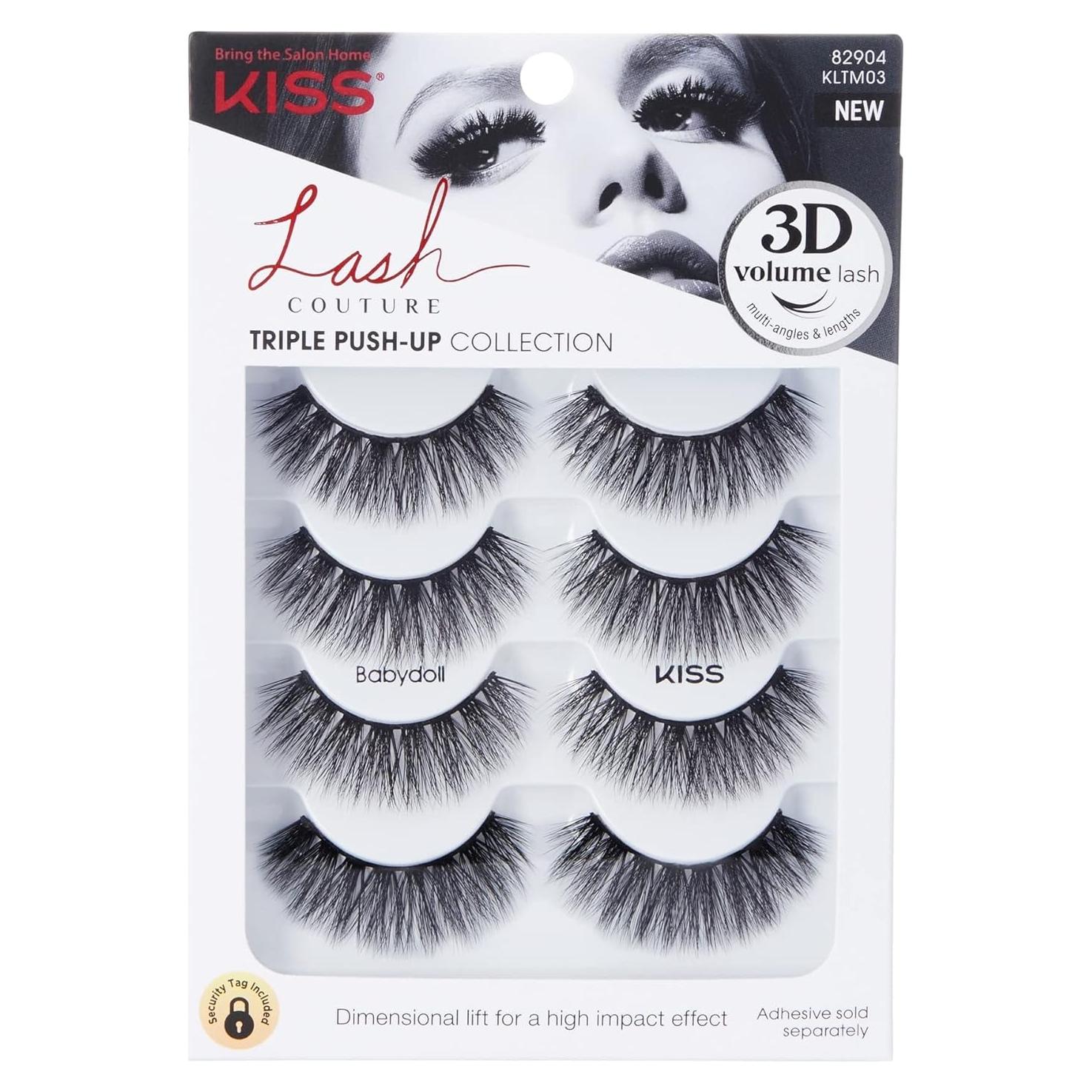 Pestañas Postizas KISS Lash Couture 3D Babydoll - 4 Pares