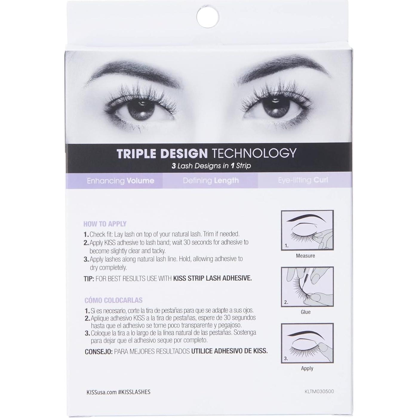 Pestañas Postizas KISS Lash Couture 3D Babydoll - 4 Pares