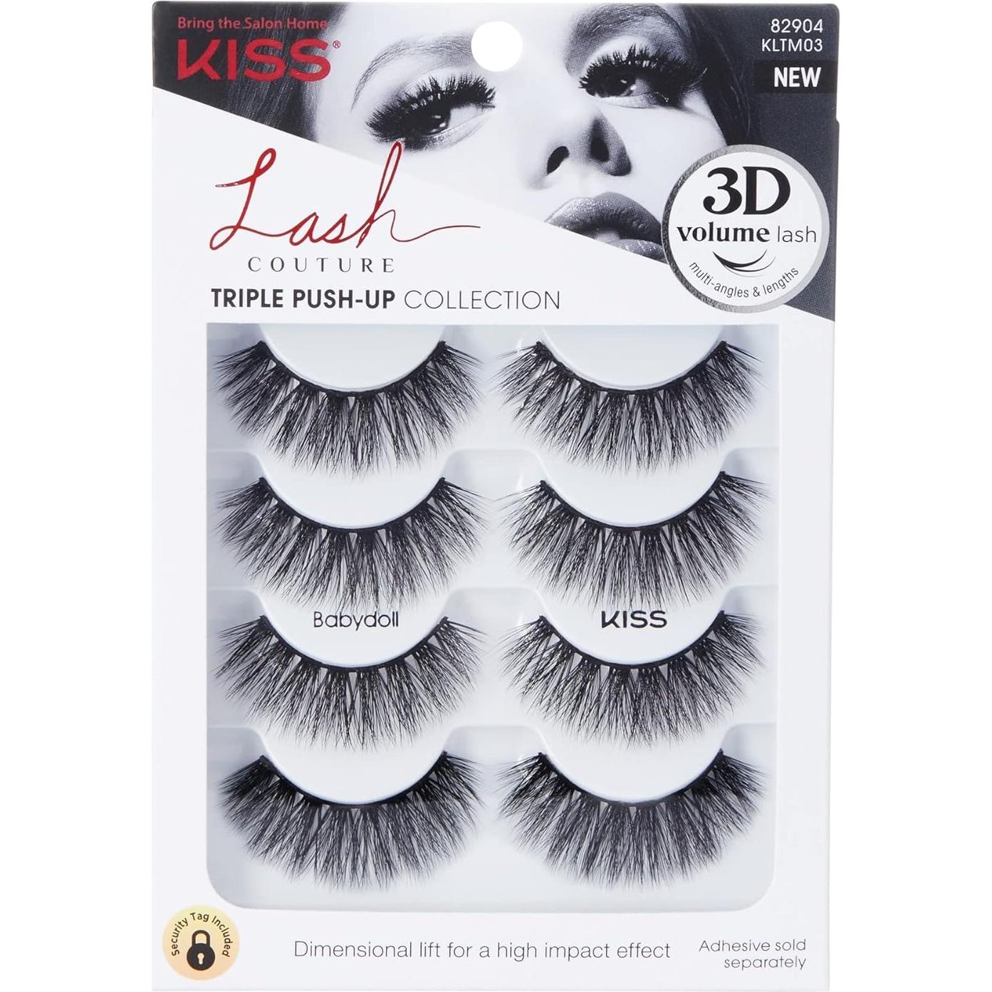 Pestañas Postizas KISS Lash Couture 3D Babydoll - 4 Pares