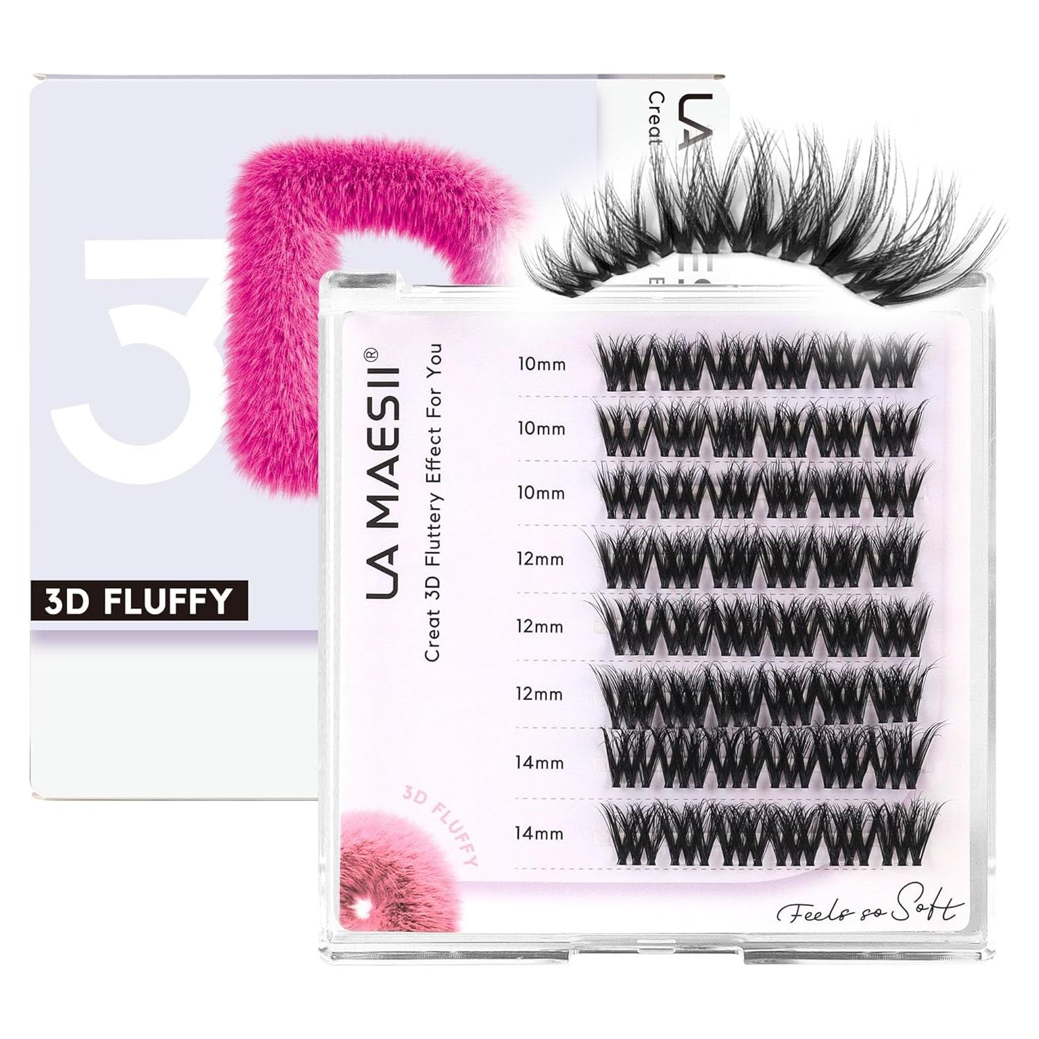 Grupos de Pestañas Wispy 3D LA MAESII 10-14mm C Curl Suaves