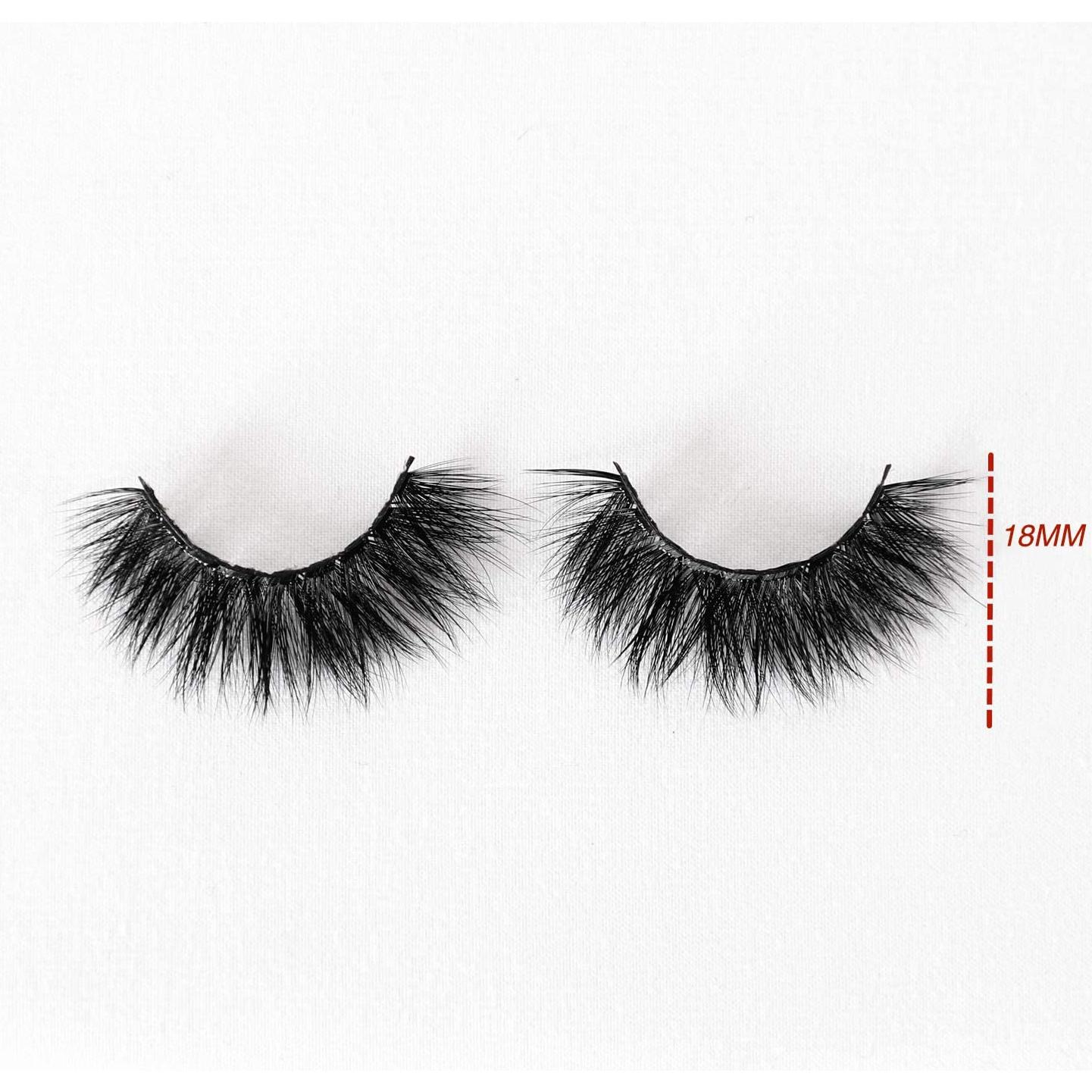 Pestañas Falsas Newcally 3D 18mm Dramáticas - Paquete 10 Pares