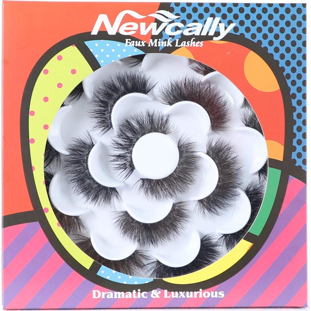 Pestañas Falsas Newcally 3D 18mm Dramáticas - Paquete 10 Pares