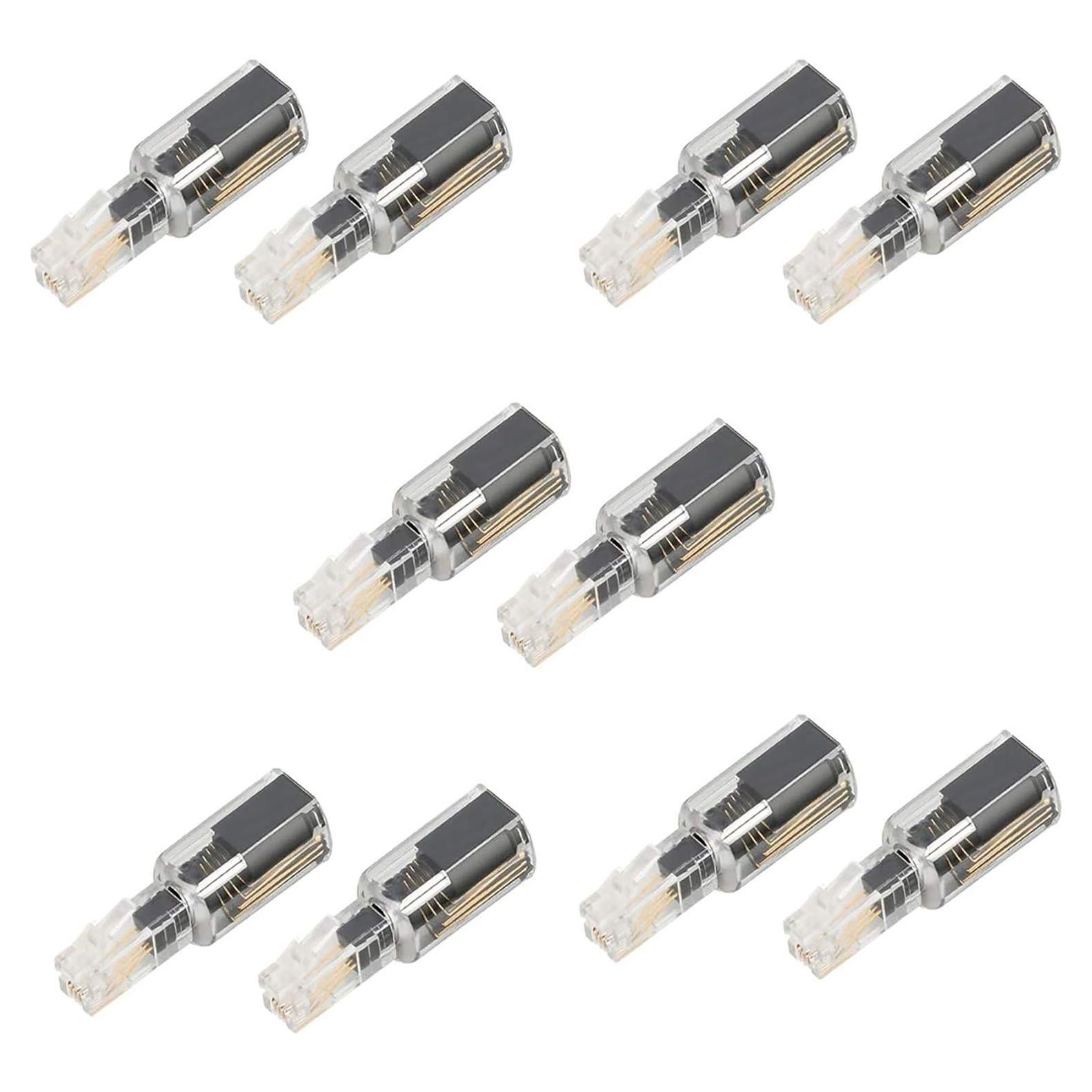 Desenredador de Cable de Teléfono Uvital 10 Piezas Negro