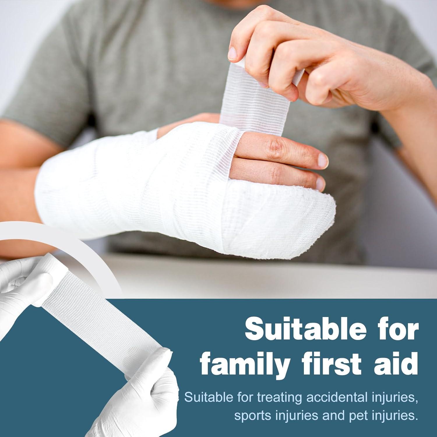 Gasa Elástica AZEN 20 Rollos 5 cm x 3.7 m para Primeros Auxilios