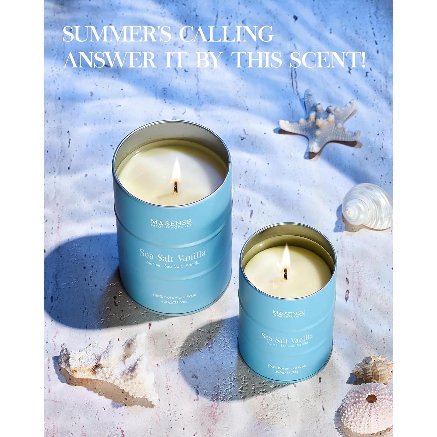 Vela Aromática M&SENSE Sal Marina y Vainilla 320g