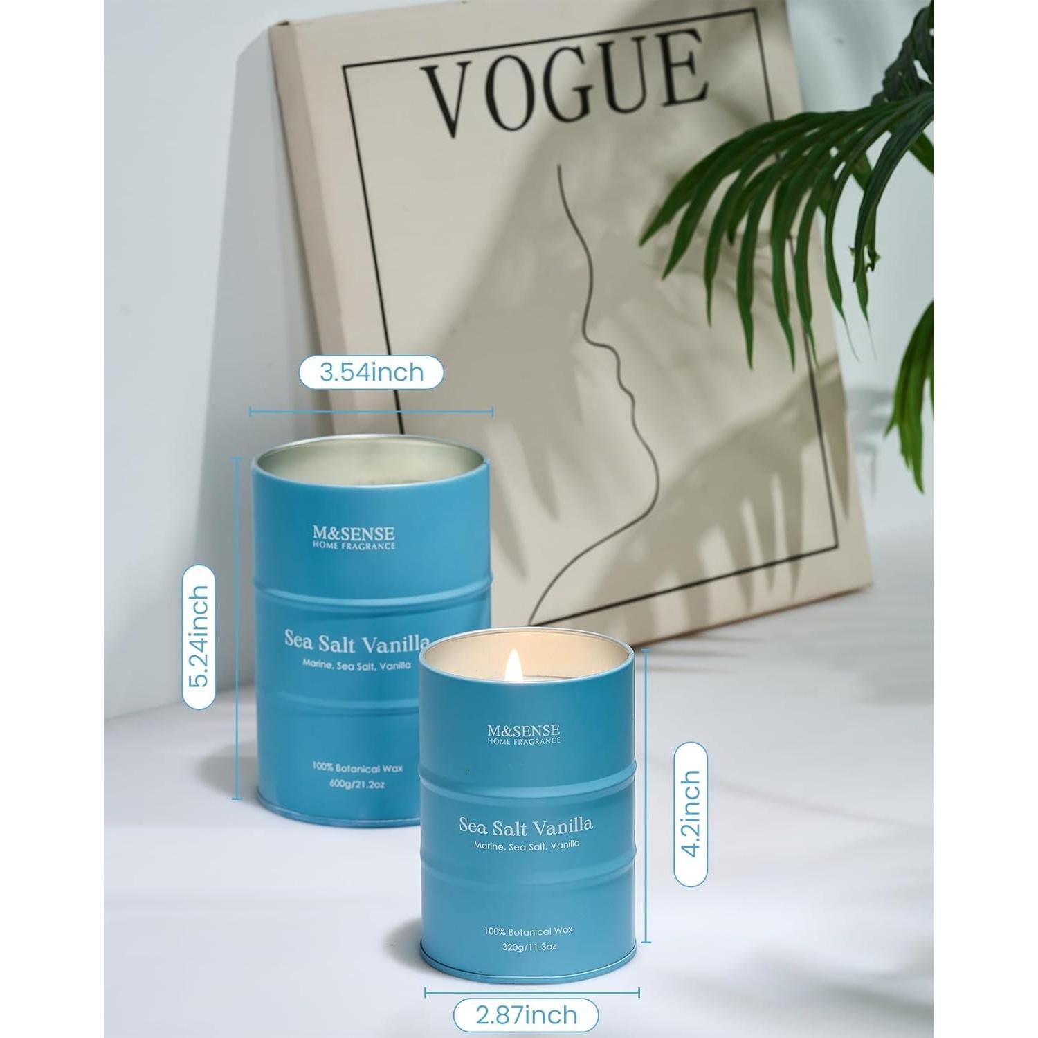 Vela Aromática M&SENSE Sal Marina y Vainilla 320g