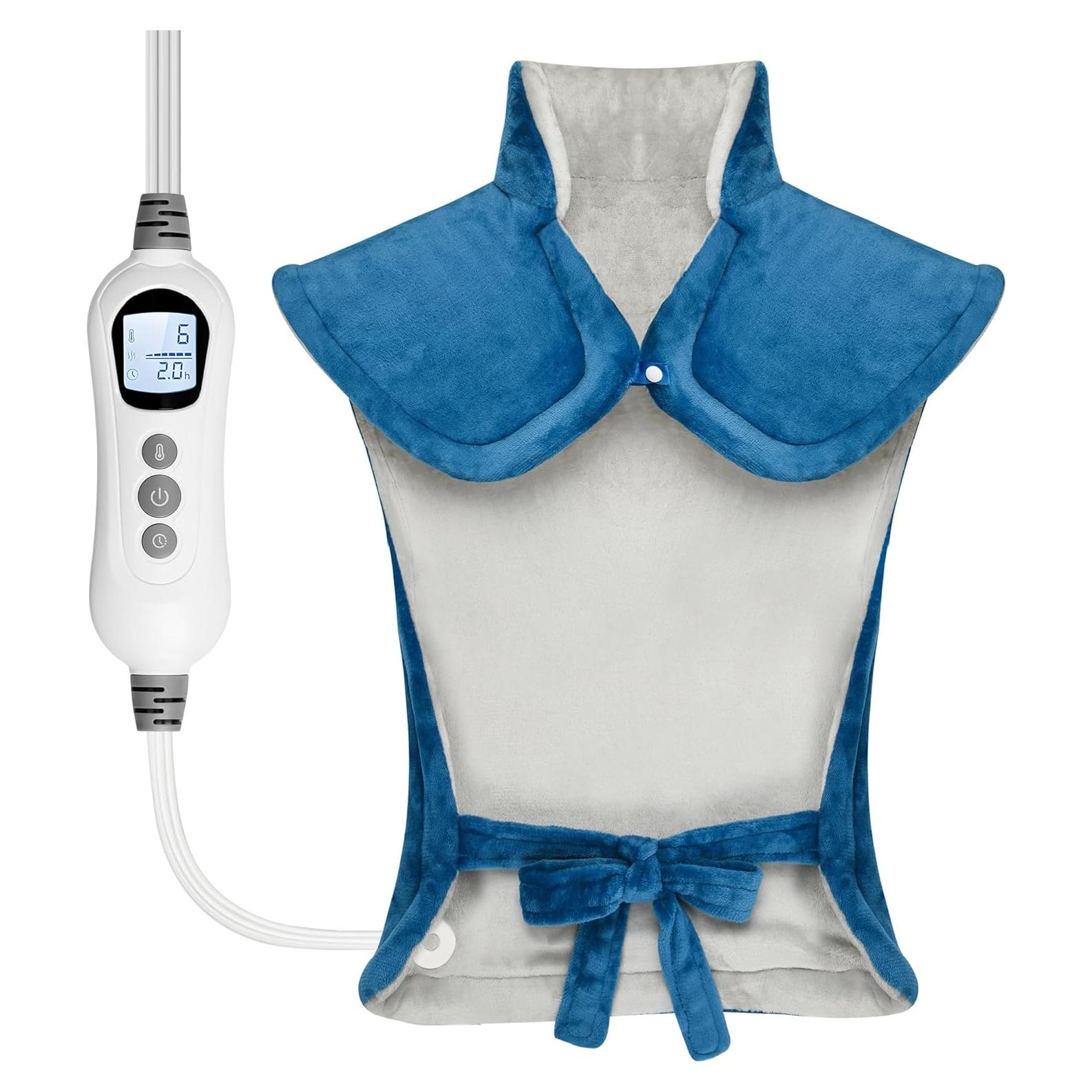 Almohadilla Calefactora Eléctrica para Cuello y Espalda Azul