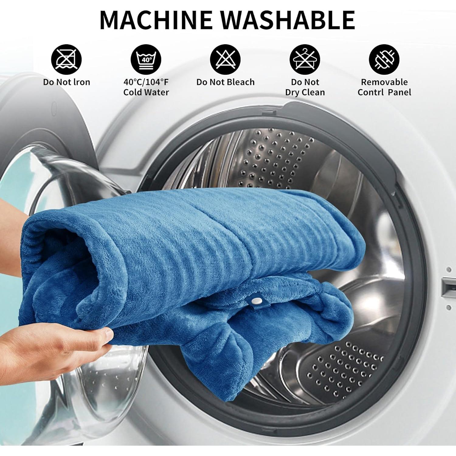 Almohadilla Calefactora Eléctrica para Cuello y Espalda Azul